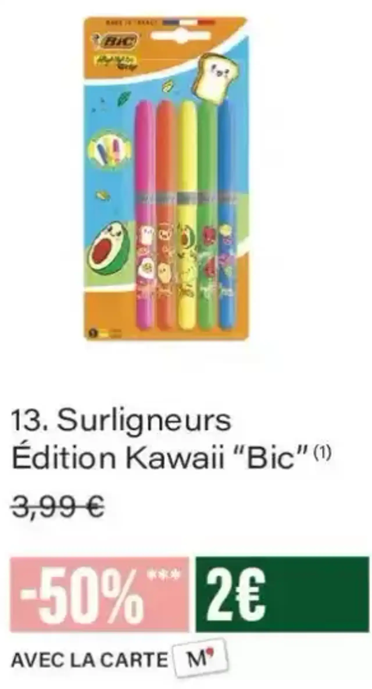 Surligneurs Édition Kawaii "Bic"