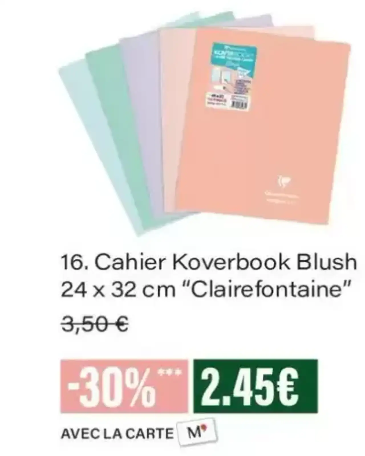 Cahier Koverbook Blush 24 x 32 cm Clairefontaine