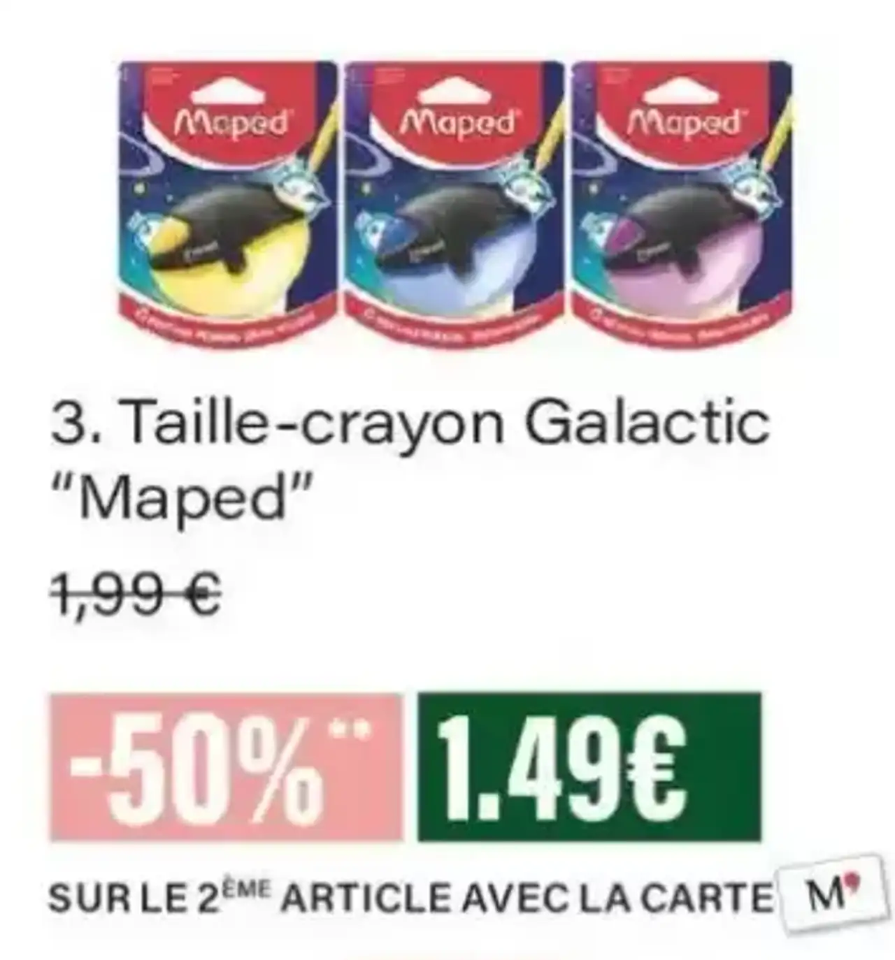 Taille-crayon Galactic Maped