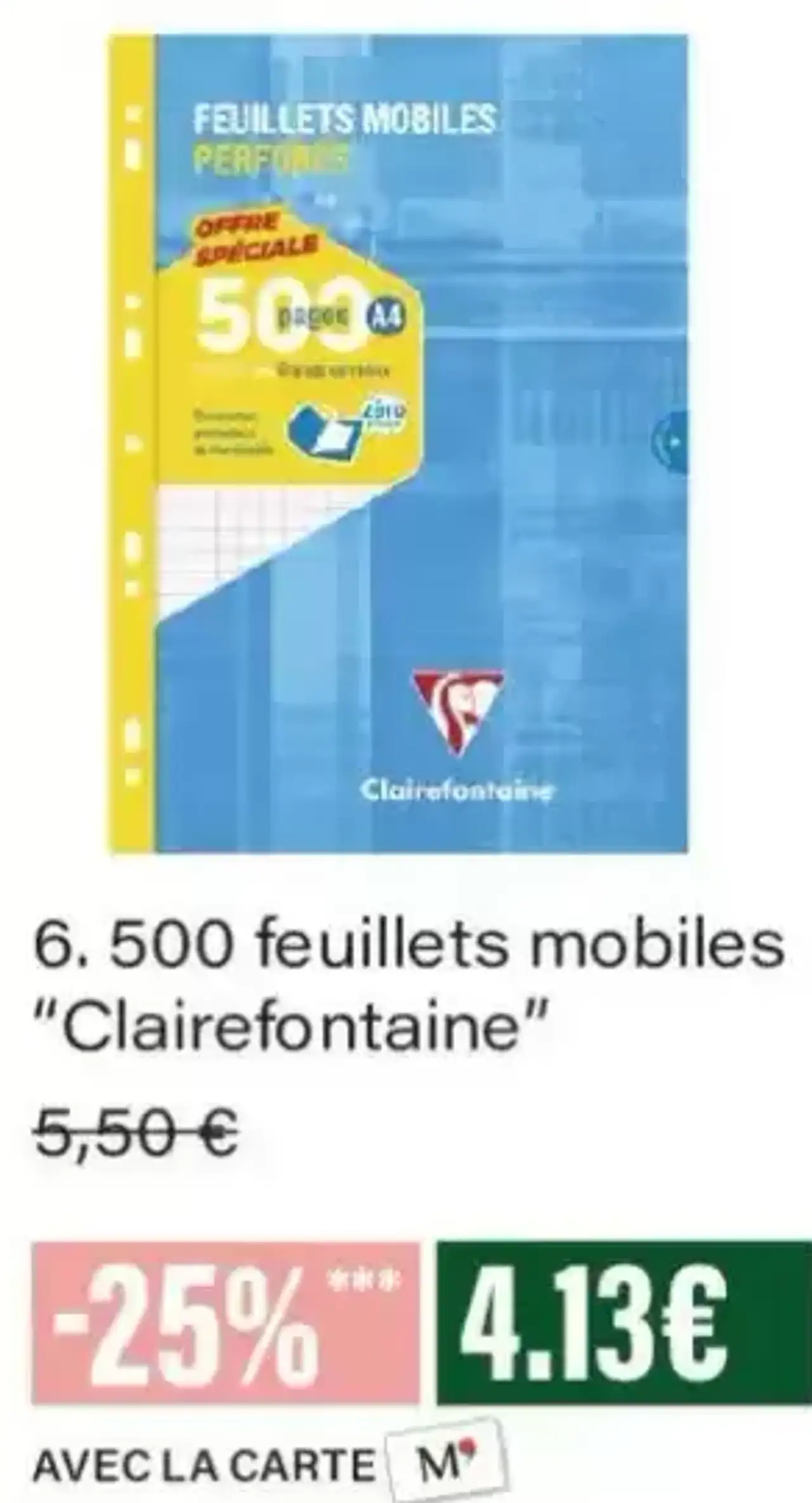 500 feuillets mobiles Clairefontaine