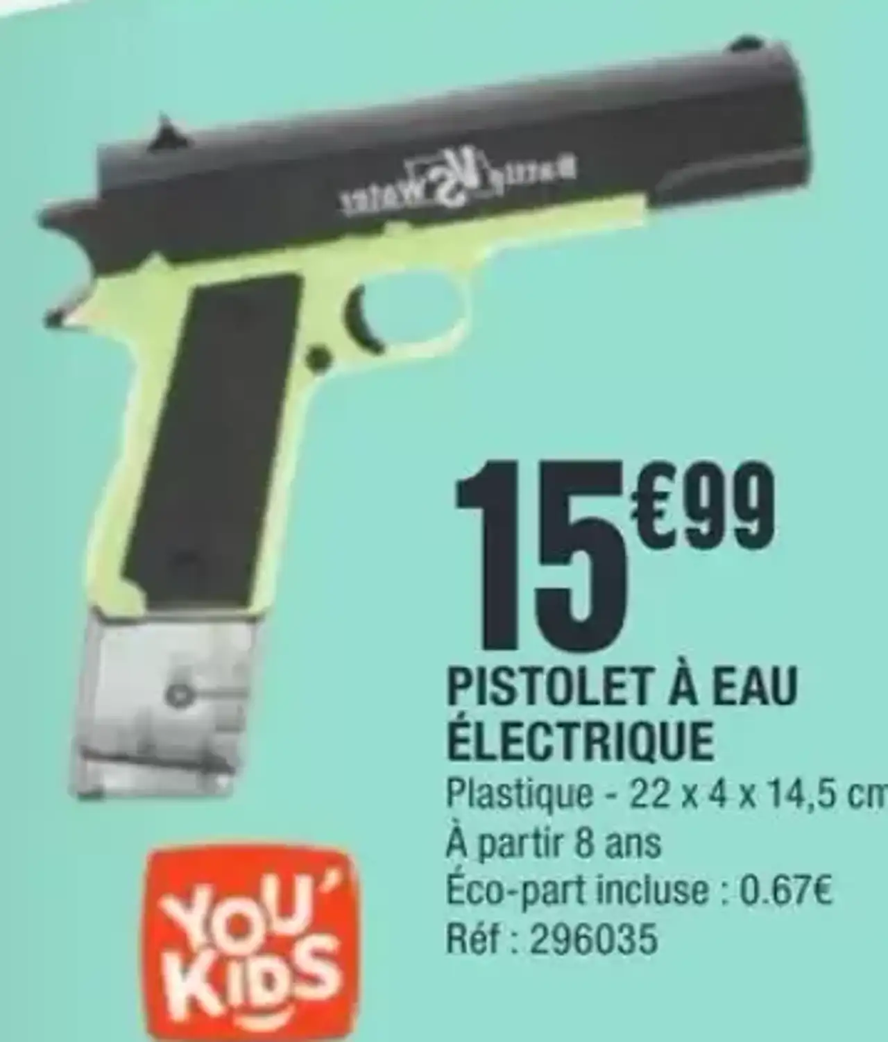 Pistolet à eau électrique You' Kids