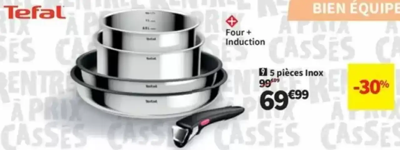 Tefal Cook Eat 5 pièces Inox