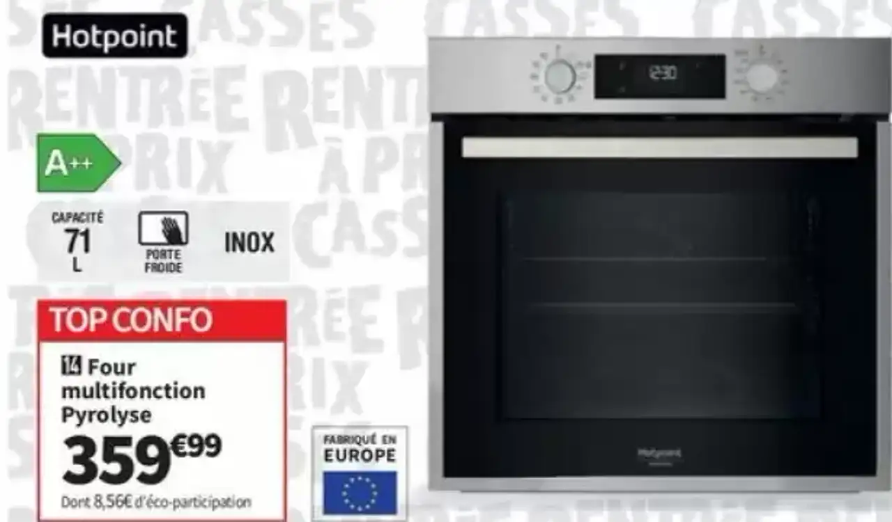 Hotpoint Four multifonction pyrolyse HAO478PX
