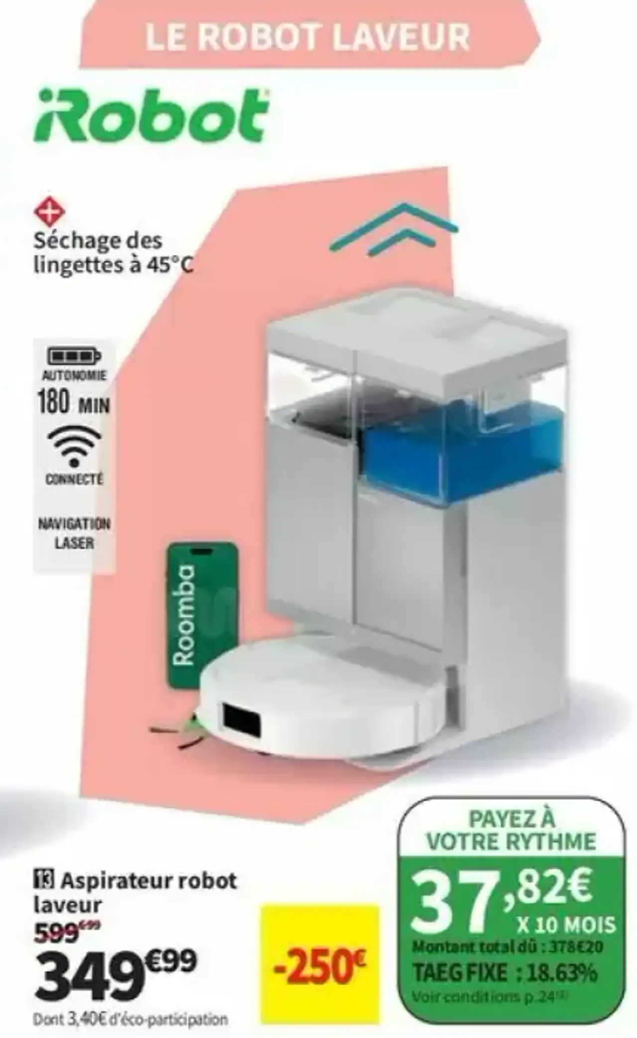 Aspirateur robot laveur iRobot Roomba Plus 415