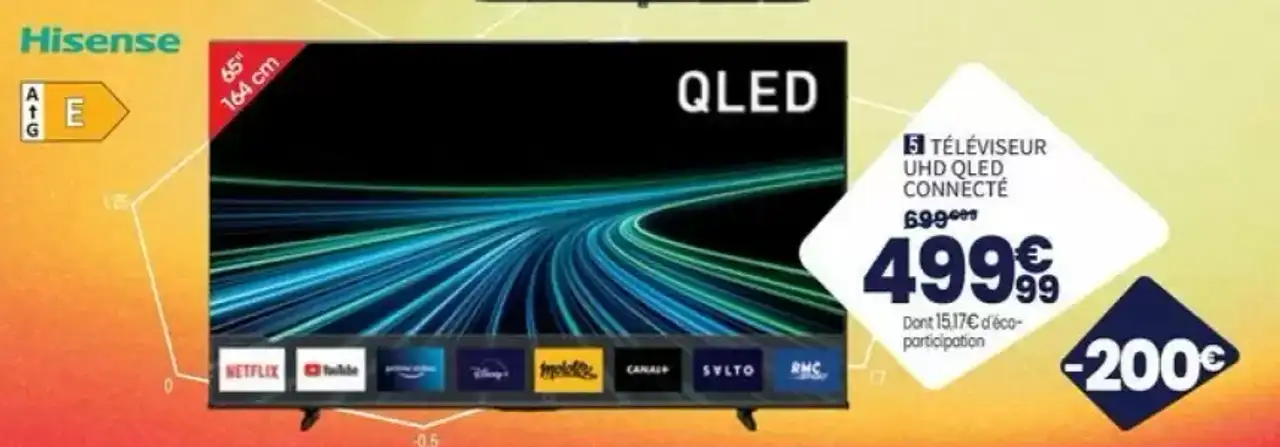 Téléviseur UHD QLED Connecté Hisense 65Q7S