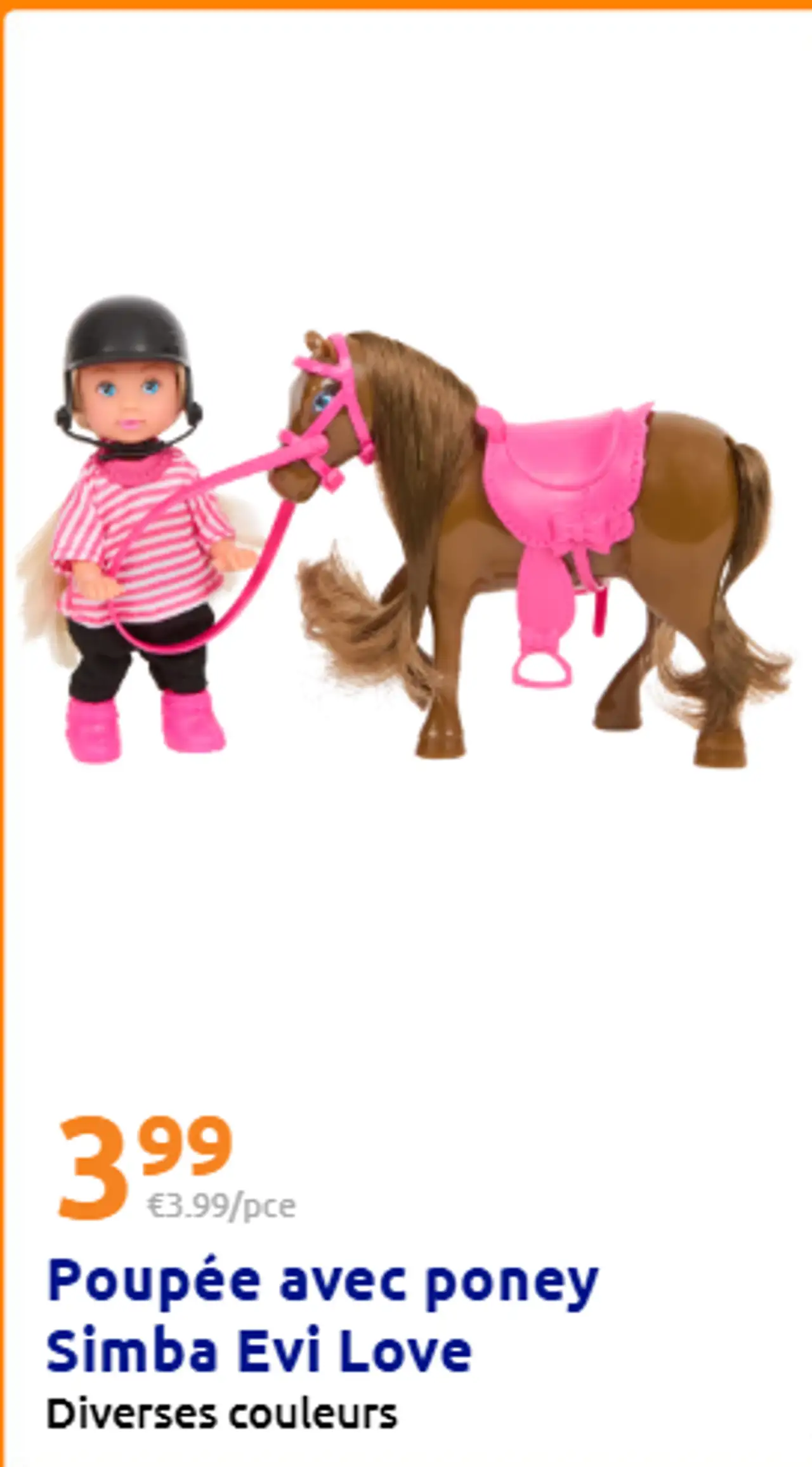 Poupée avec poney Simba Evi Love