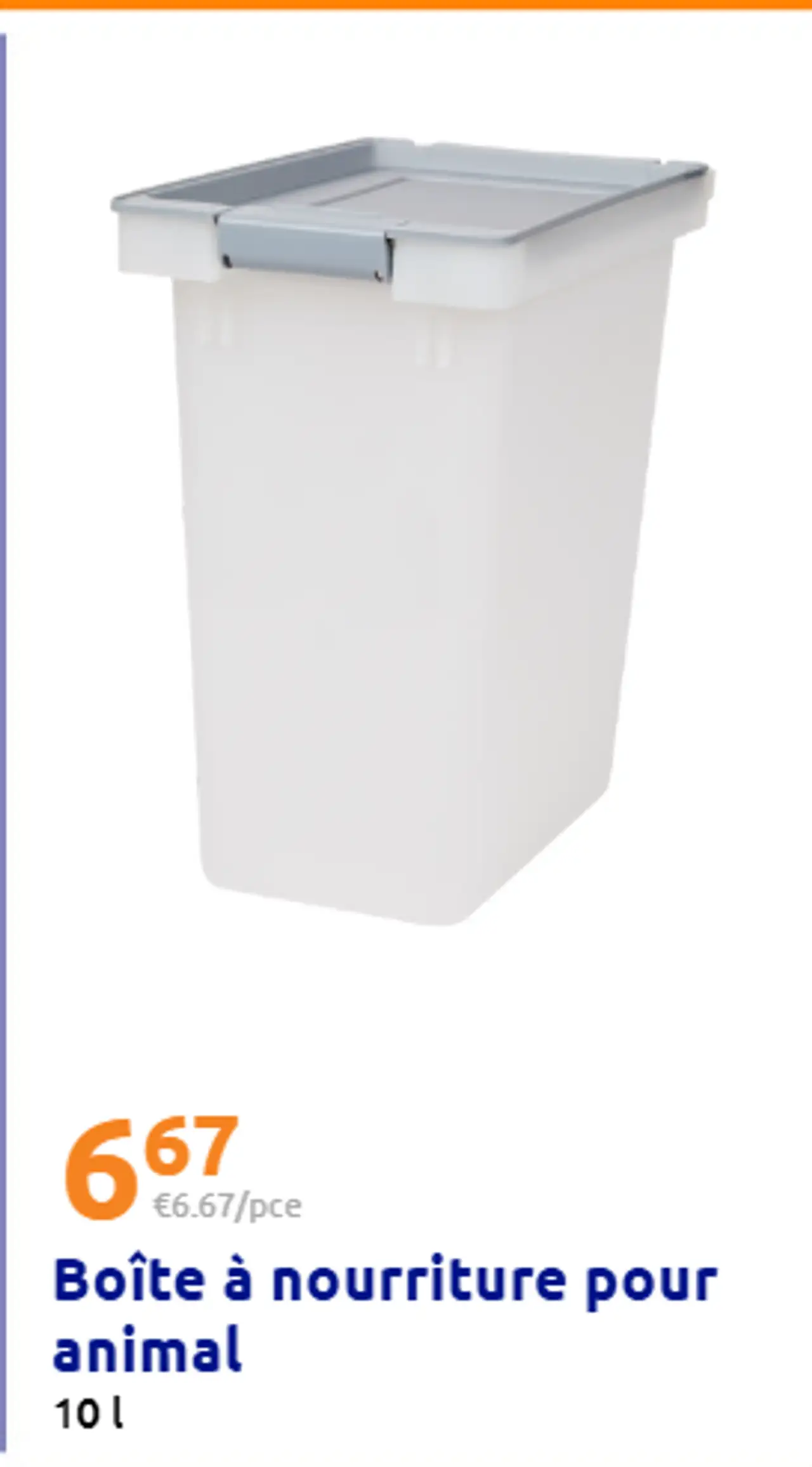 Boîte à nourriture pour animal 10 l