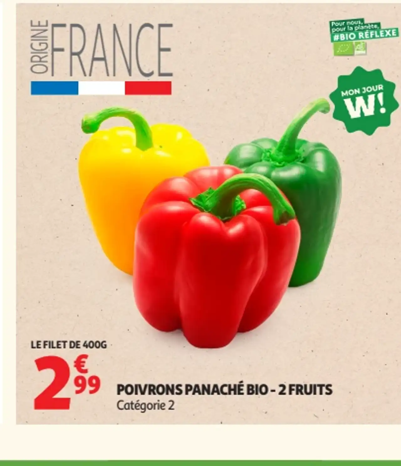 Poivrons panaché Bio - 2 fruits