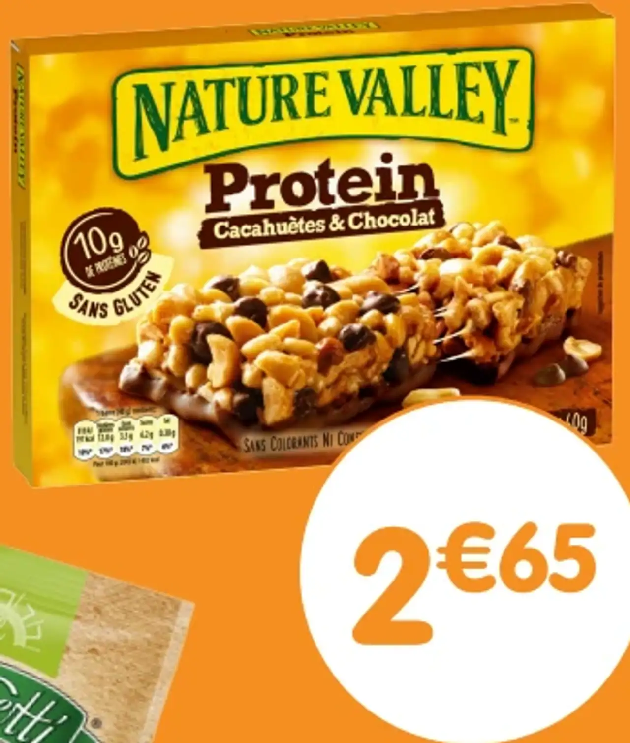 NATURE VALLEY barres protein cacahuètes et chocolat