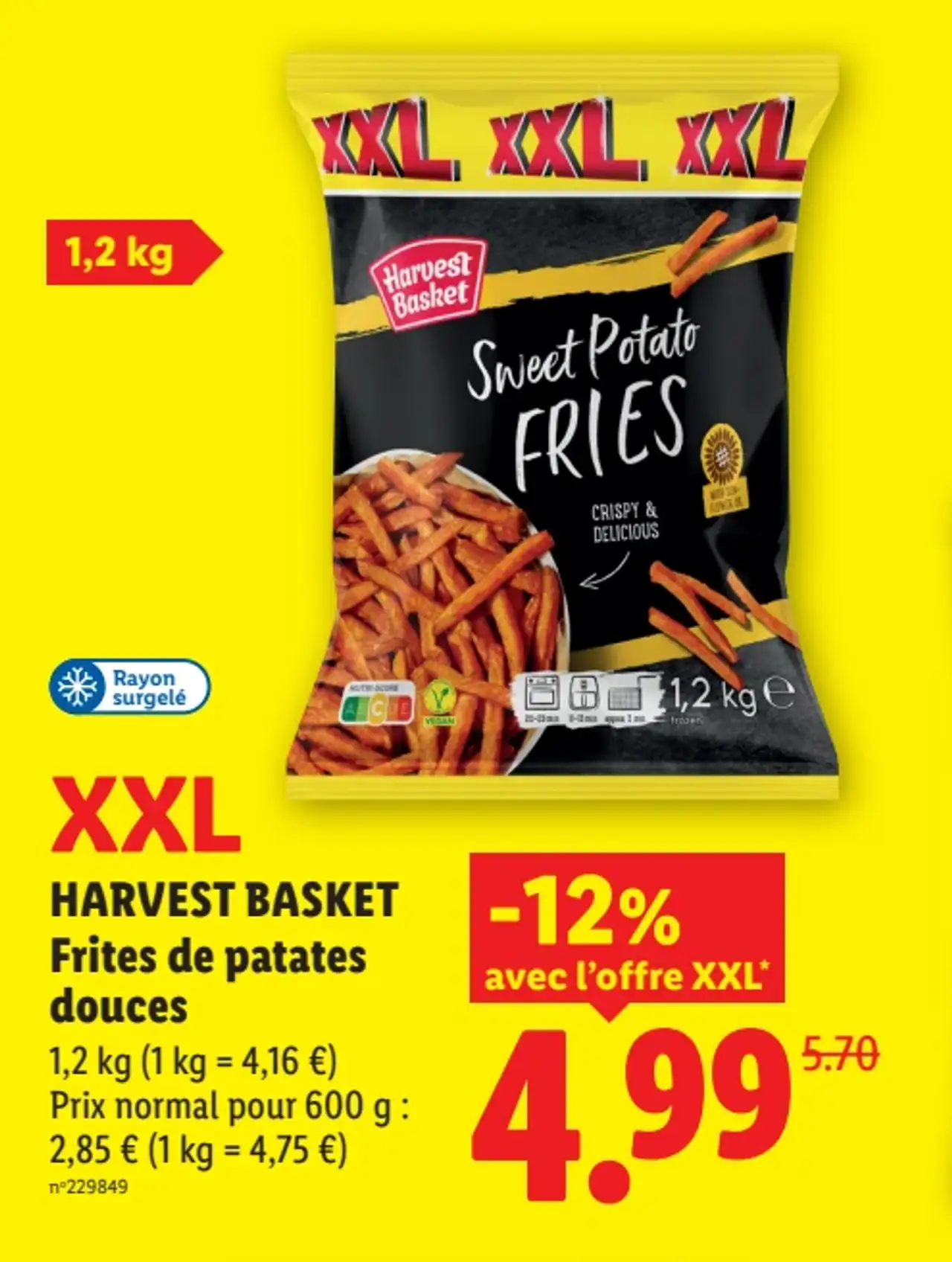 HARVEST BASKET Frites de patates douces XXL