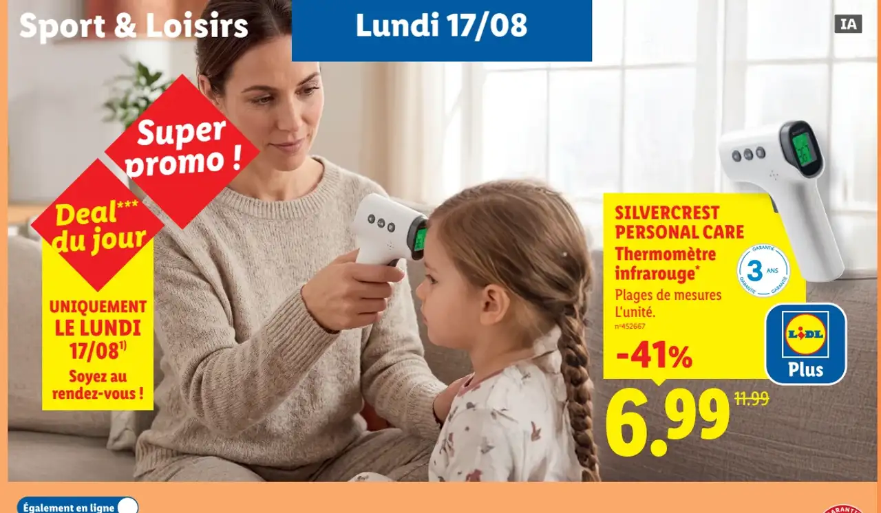 SILVERCREST PERSONAL CARE Thermomètre infrarouge