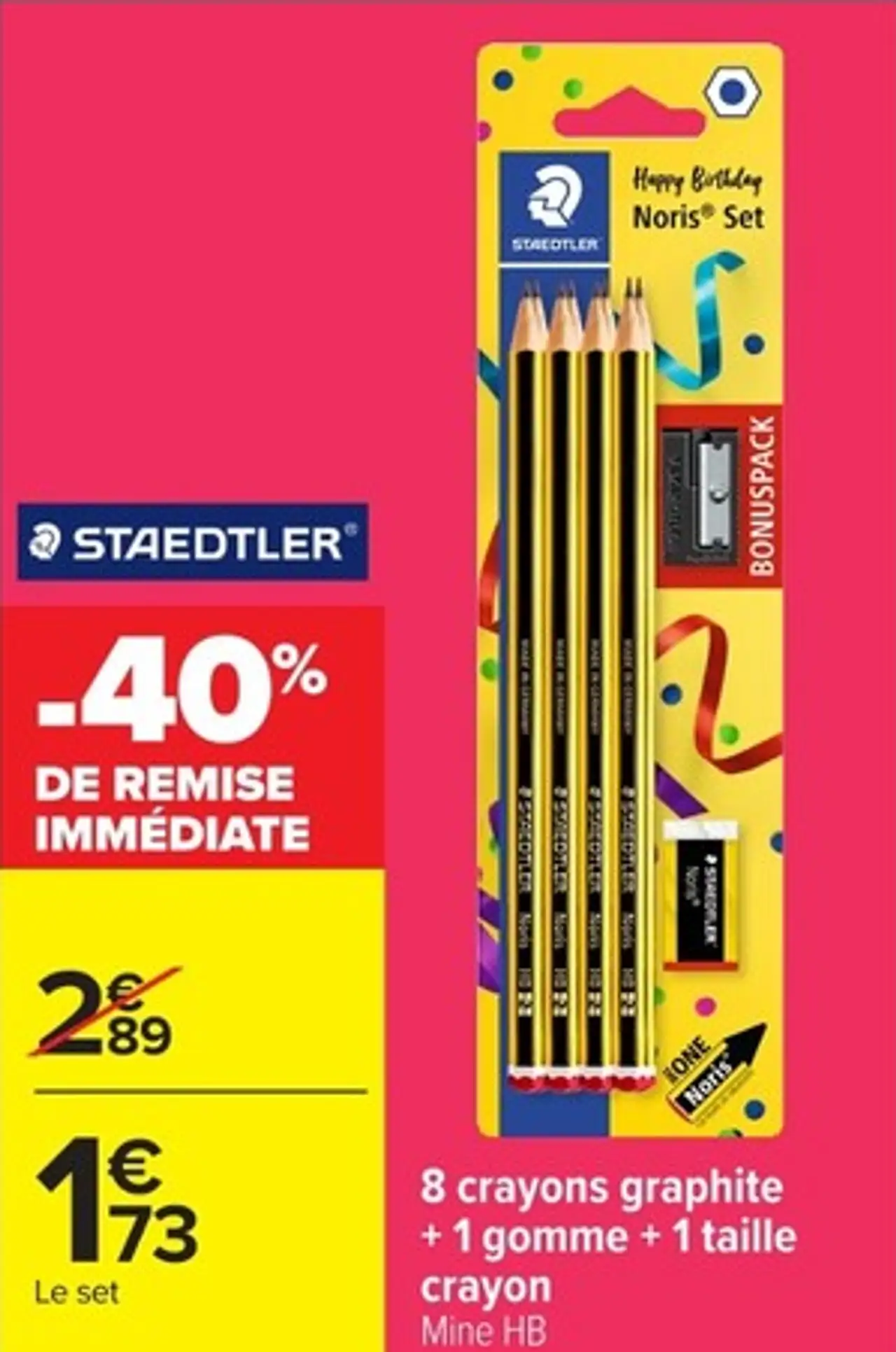 STAEDTLER 8 crayons graphite + 1 gomme + 1 taille crayon