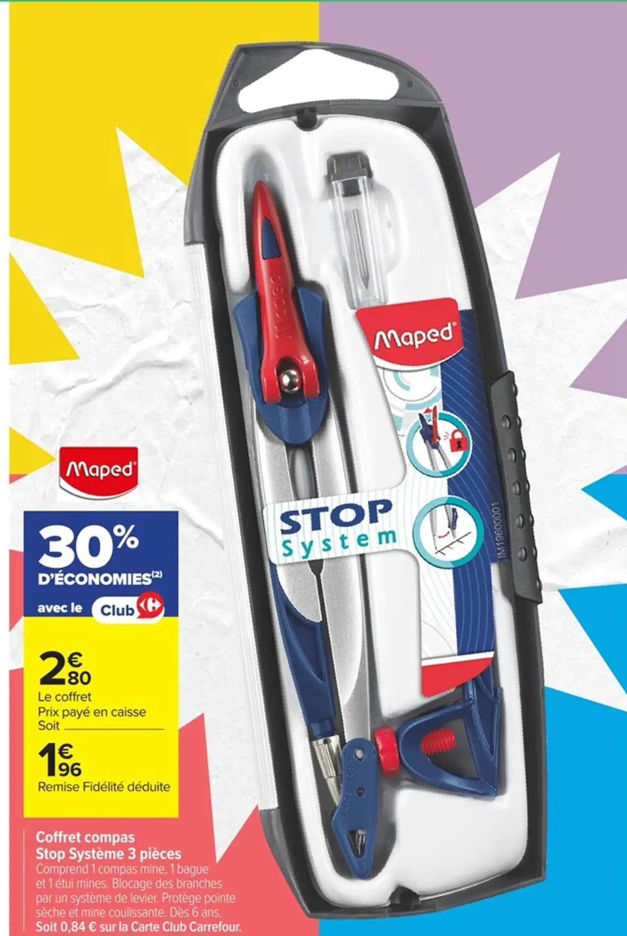 Coffret compas Stop Système 3 pièces Maped