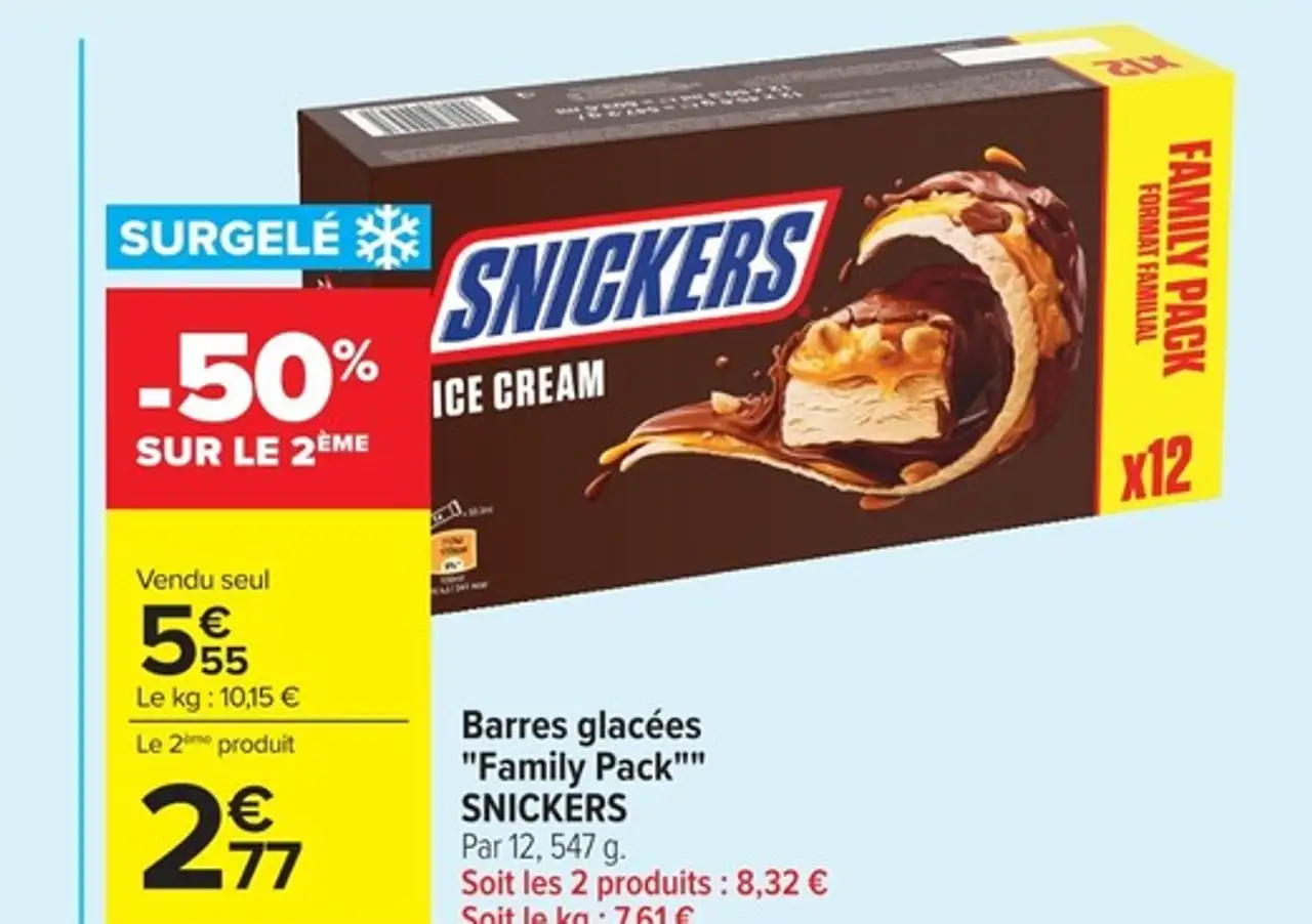 Barres glacées "Family Pack" SNICKERS