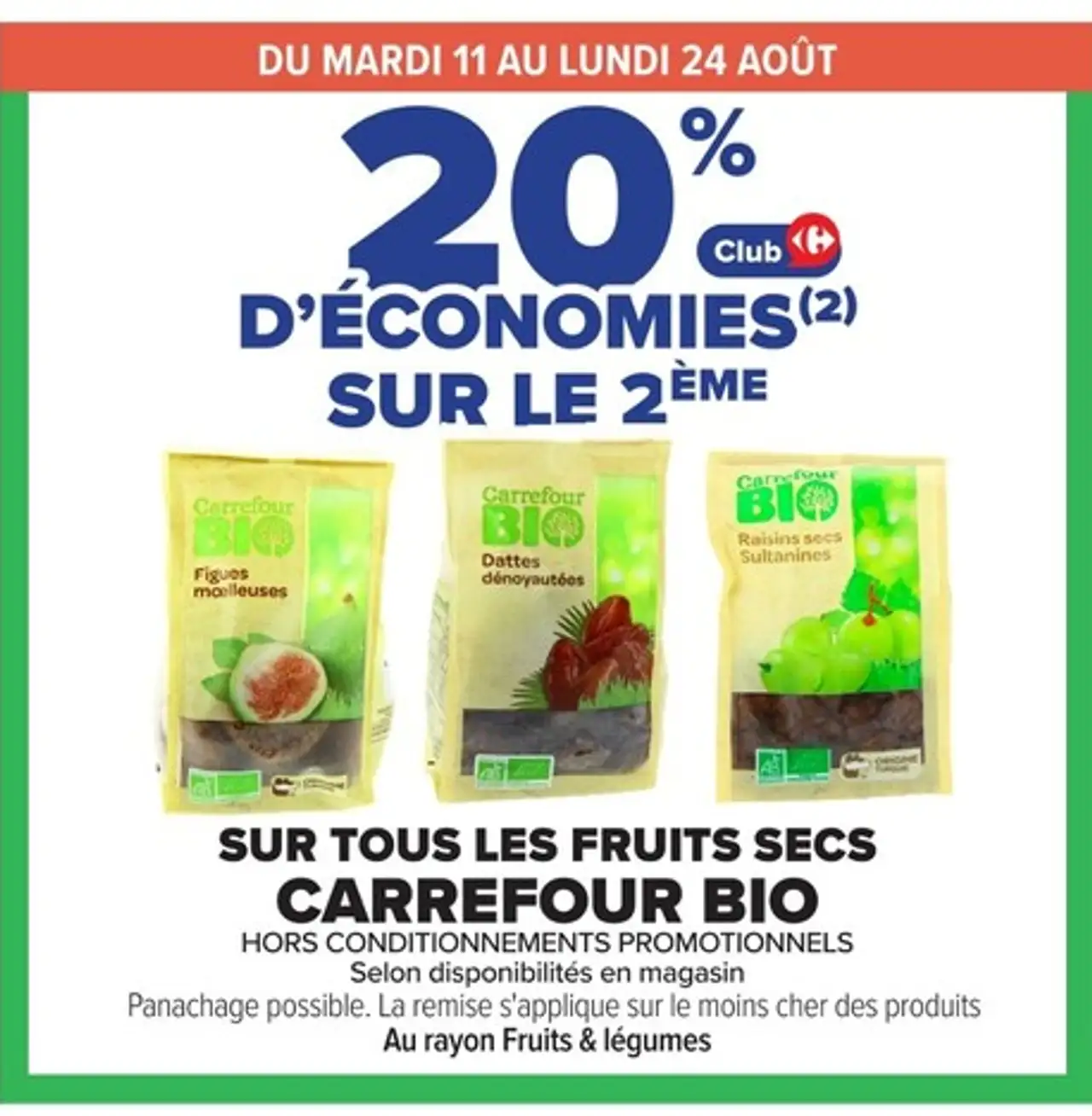 Fruits secs Carrefour Bio