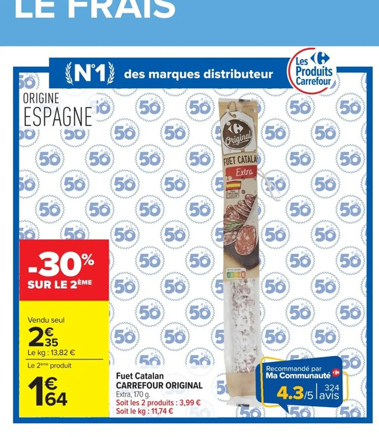 Fuet Catalan CARREFOUR ORIGINAL
