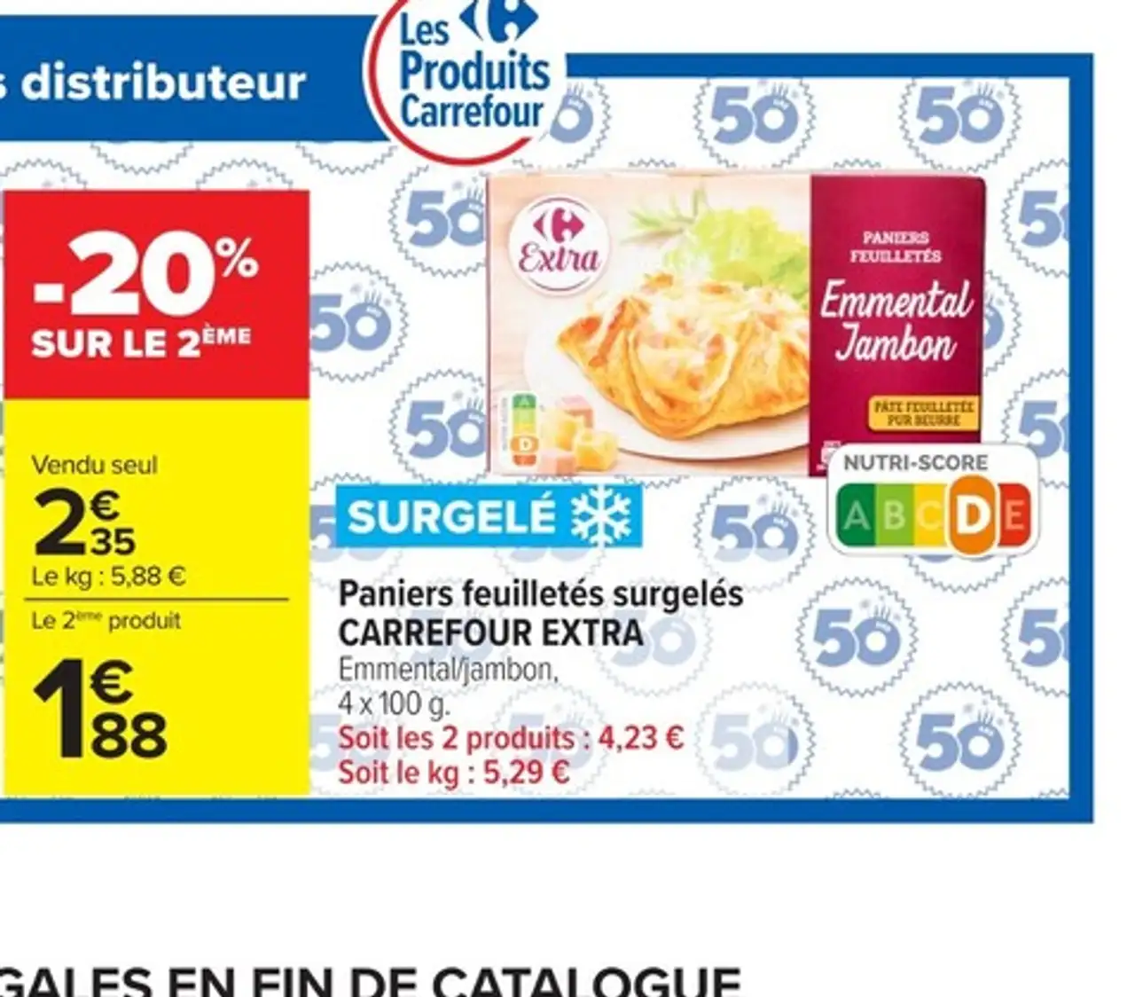 Paniers feuilletés surgelés CARREFOUR EXTRA