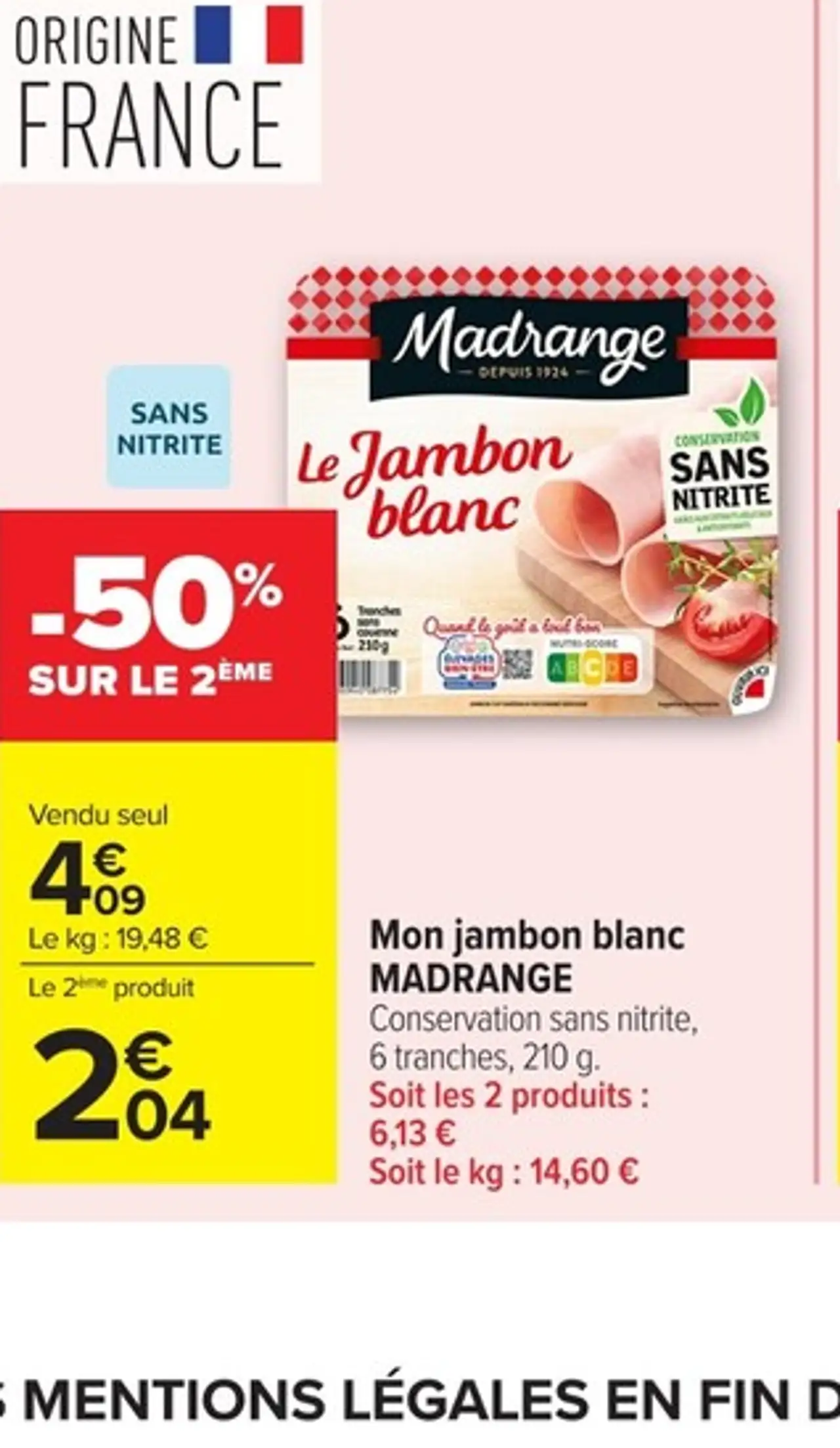 Mon jambon blanc MADRANGE