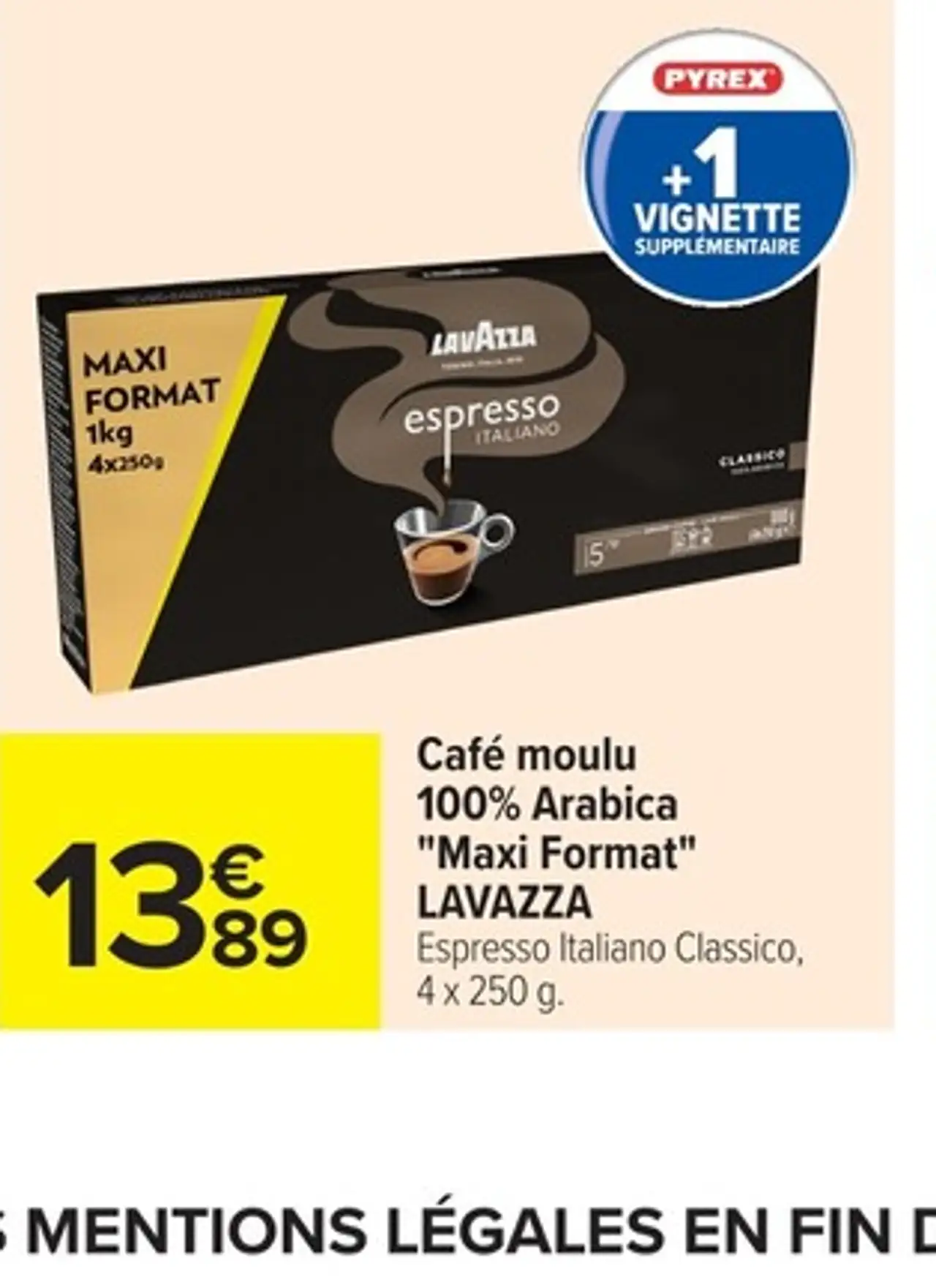 Café moulu 100% Arabica "Maxi Format" Lavazza