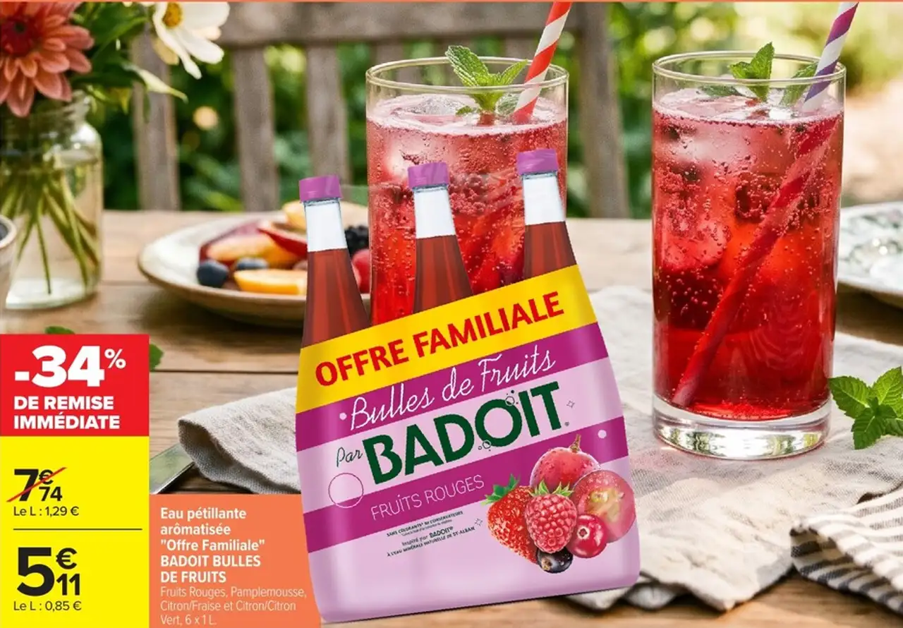 Eau pétillante aromatisée