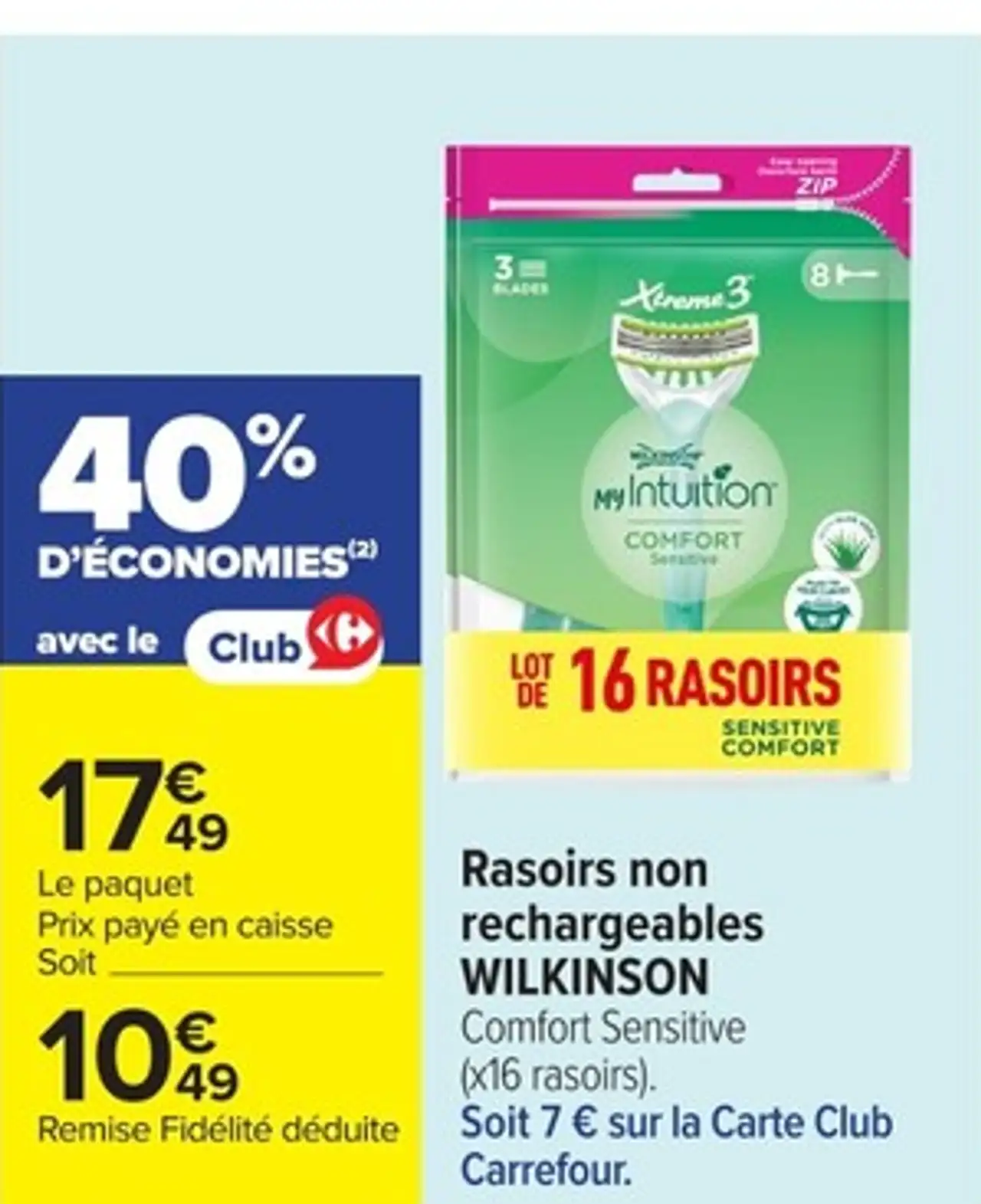 Rasoirs non rechargeables WILKINSON Comfort Sensitive
