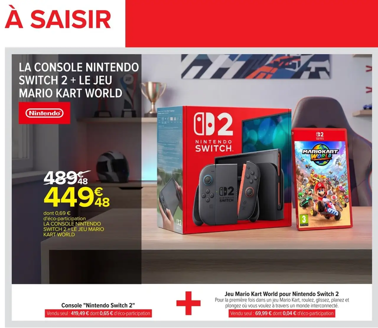 Console Nintendo Switch 2 + Jeu Mario Kart World