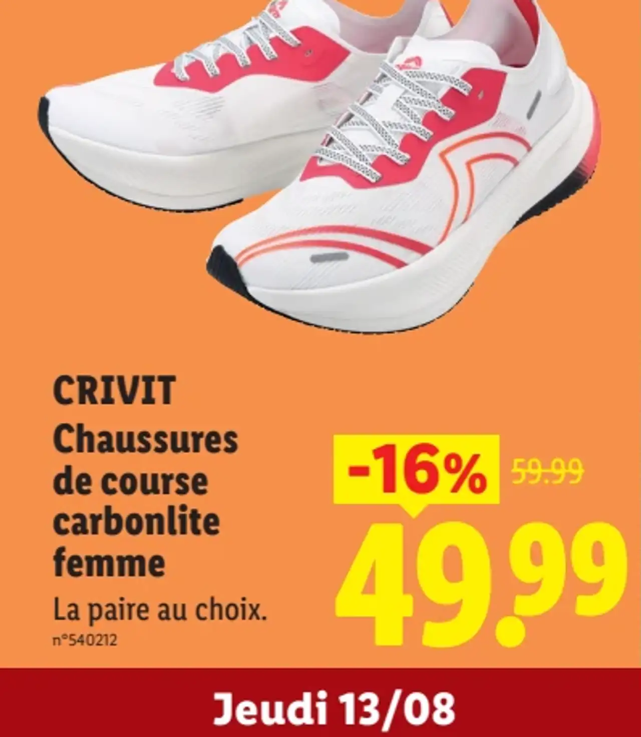 CRIVIT Chaussures de course carbonlite femme