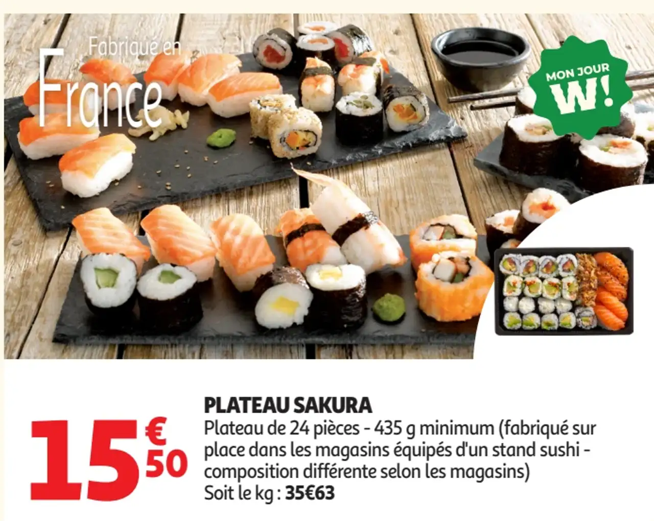 Plateau Sakura sushi