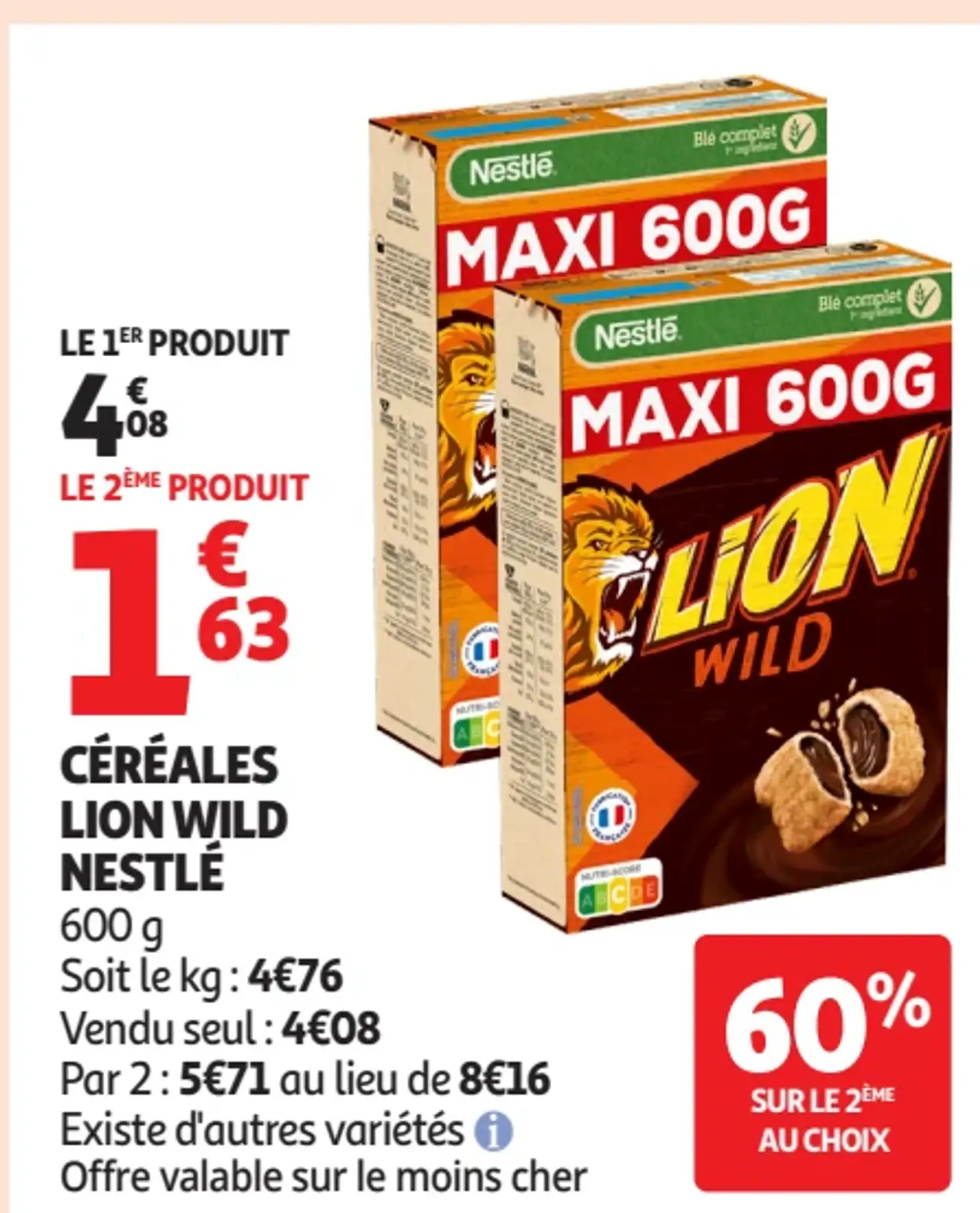 CÉRÉALES LION WILD NESTLÉ
