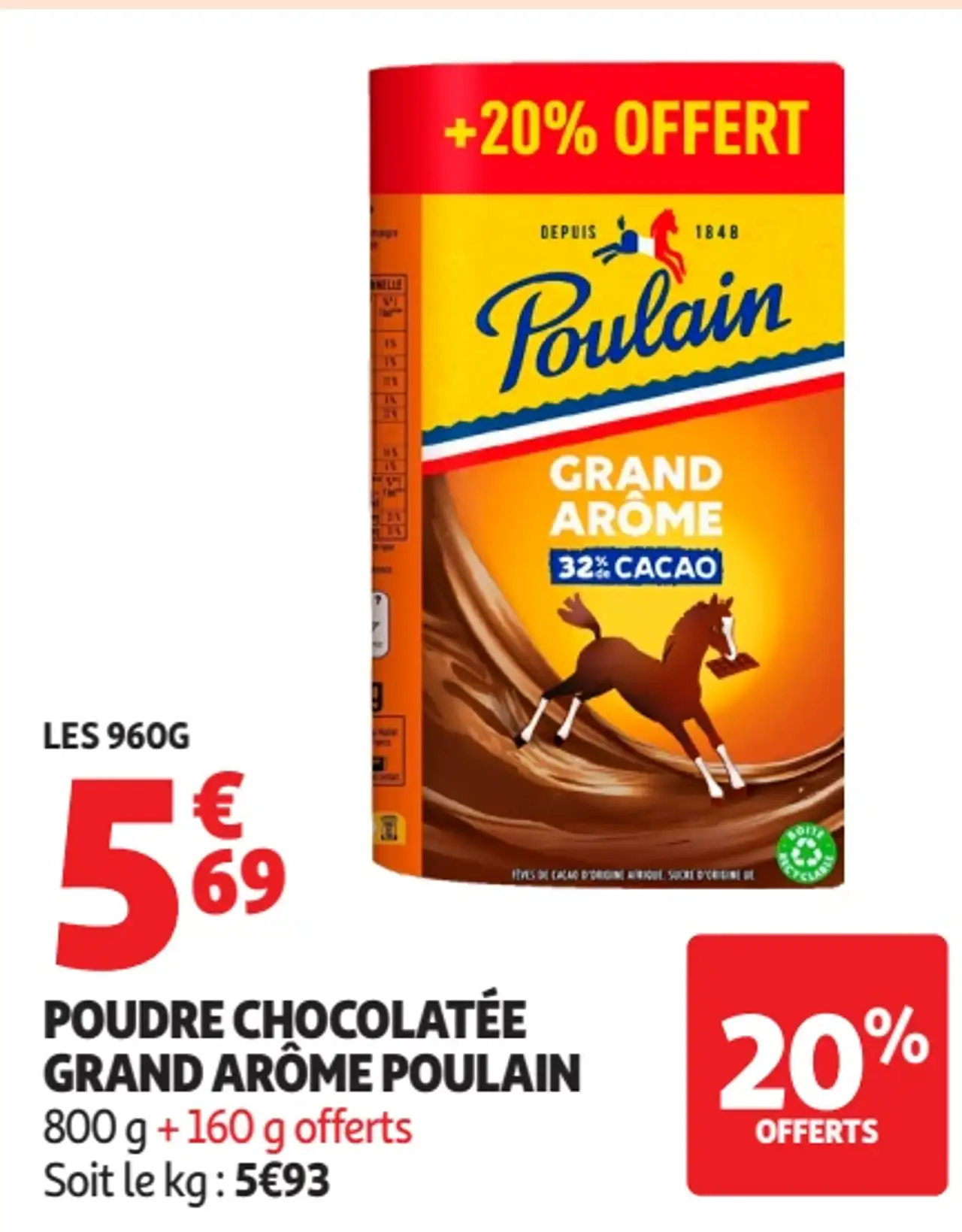 POUDRE CHOCOLATÉE GRAND ARÔME POULAIN