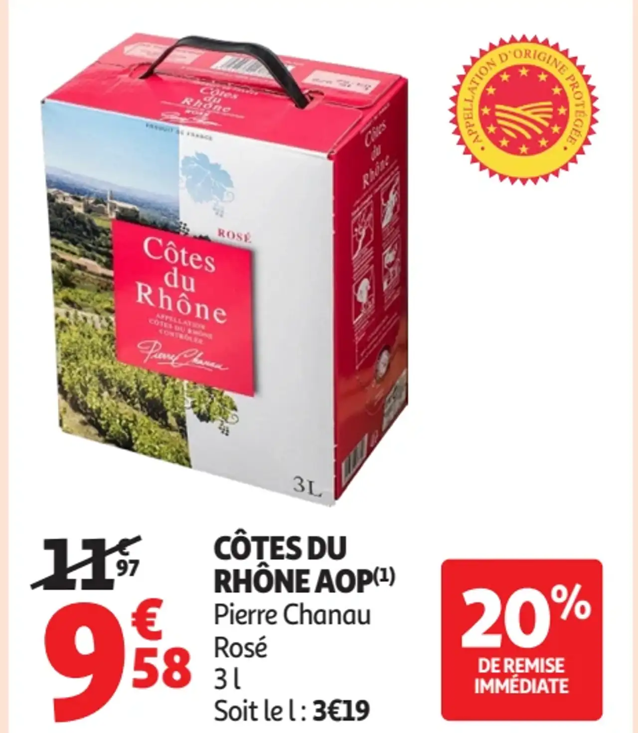 Côtes du Rhône AOP Pierre Chanau Rosé