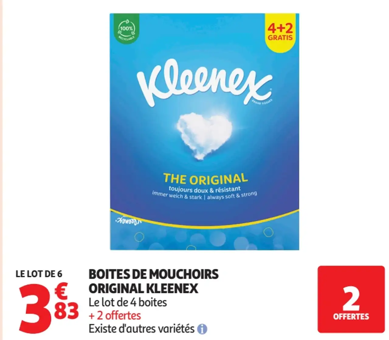 Boites de mouchoirs Original Kleenex