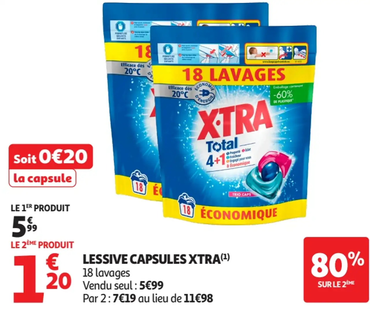 Lessive capsules Xtra Total