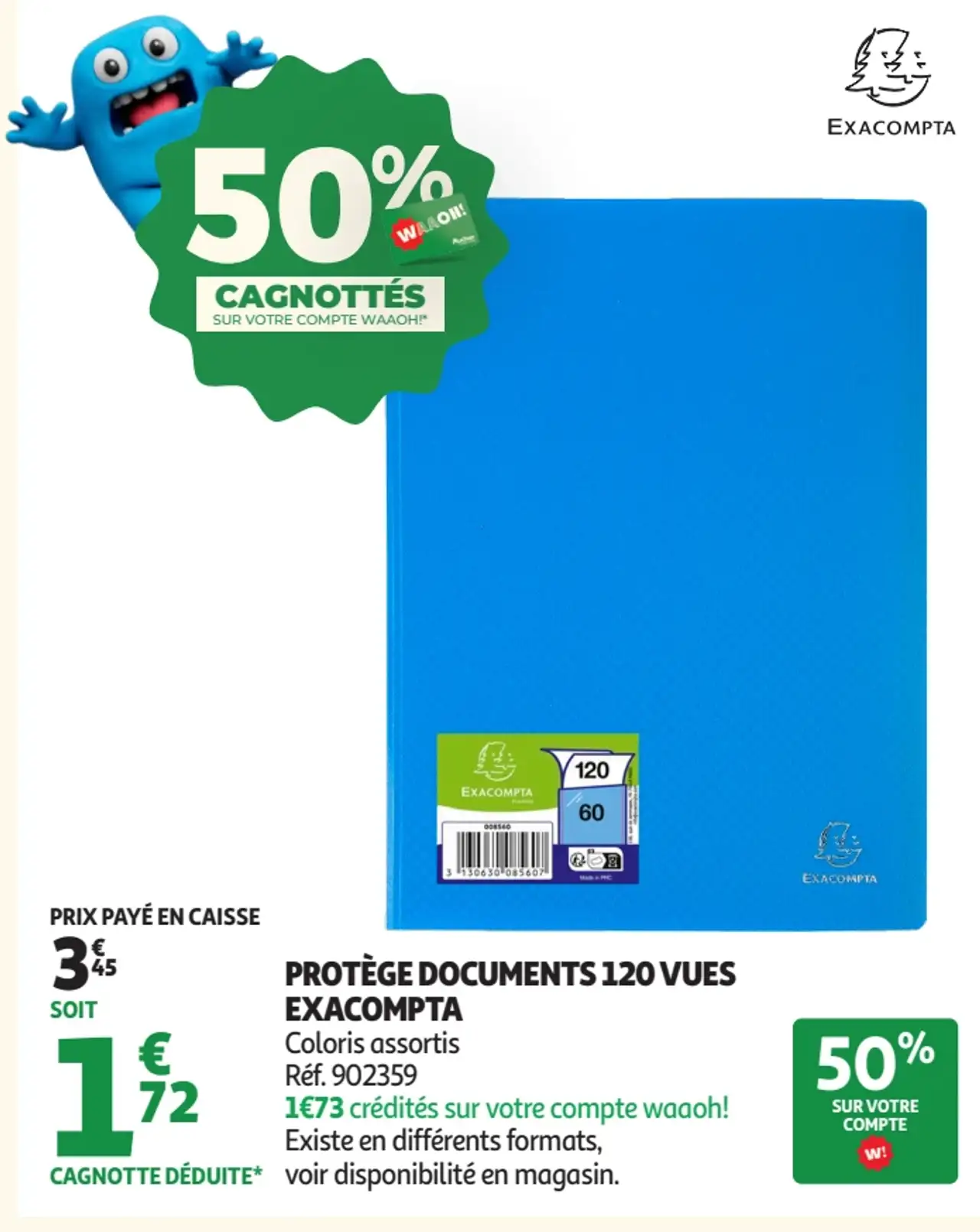 Protège documents 120 vues Exacompta