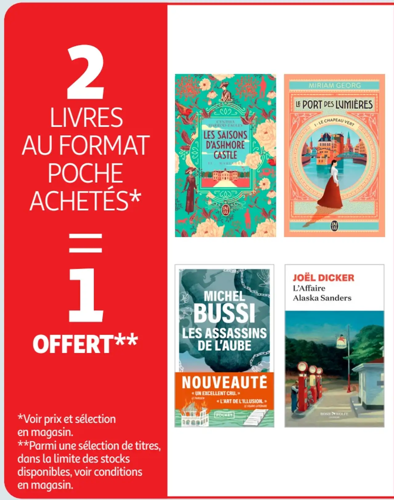 2 Livres au format poche achetés = 1 offert
