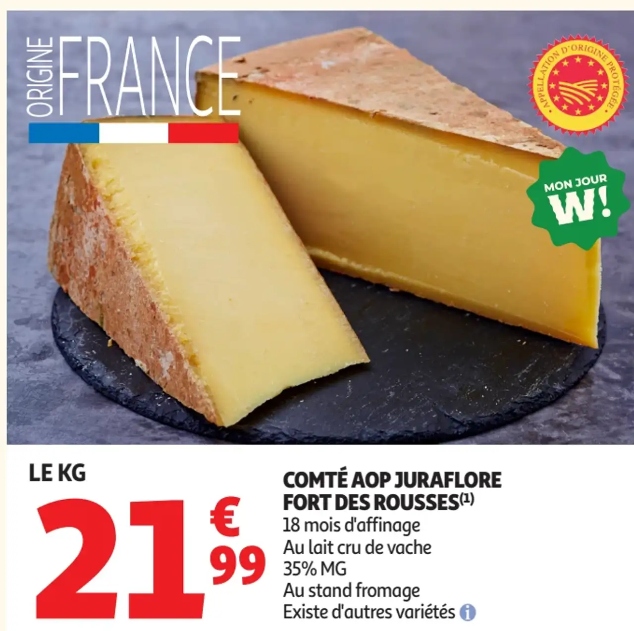 Comté AOP Juraflore Fort des Rousses
