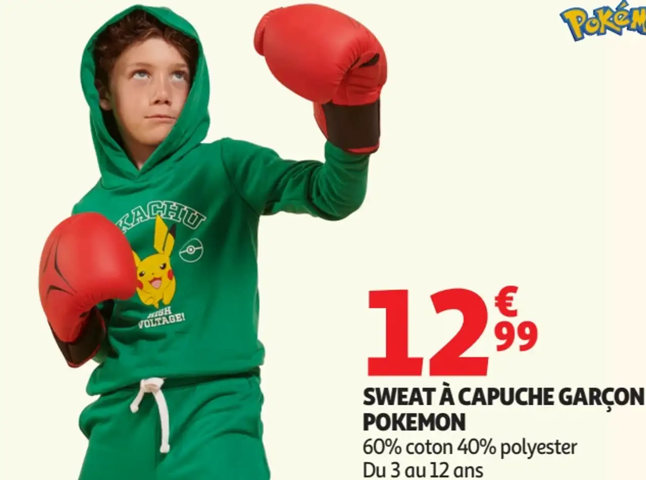 SWEAT À CAPUCHE GARÇON POKEMON