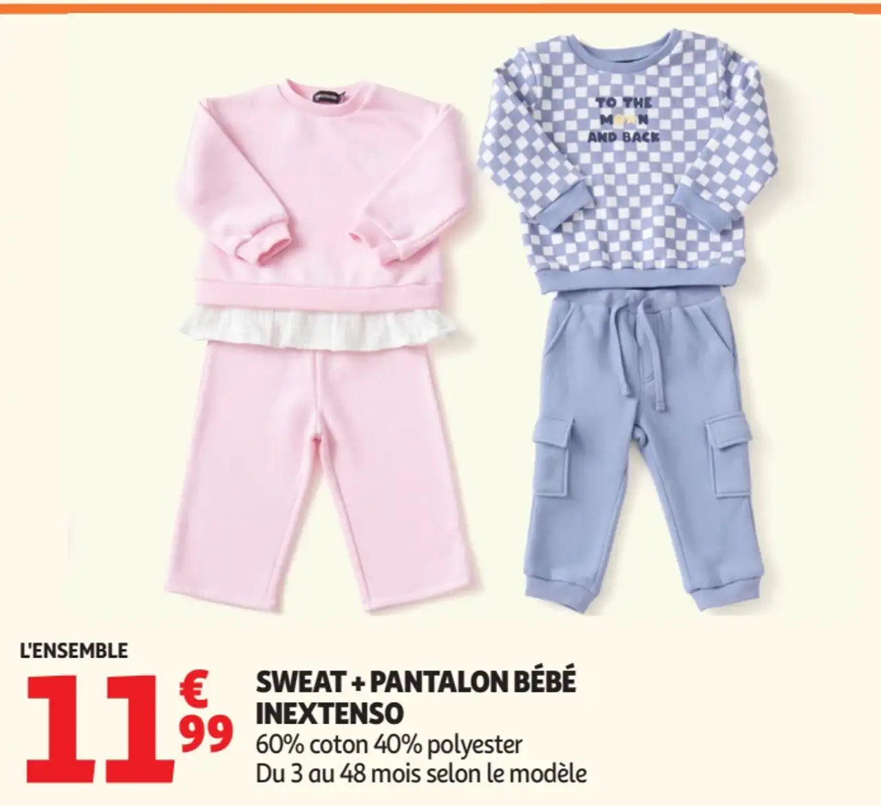 SWEAT + PANTALON BÉBÉ INEXTENSO