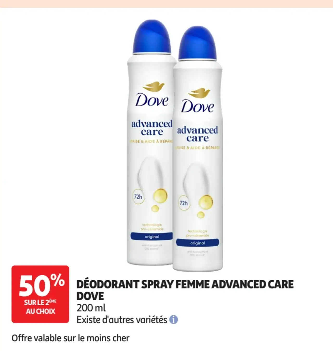 DÉODORANT SPRAY FEMME ADVANCED CARE DOVE
