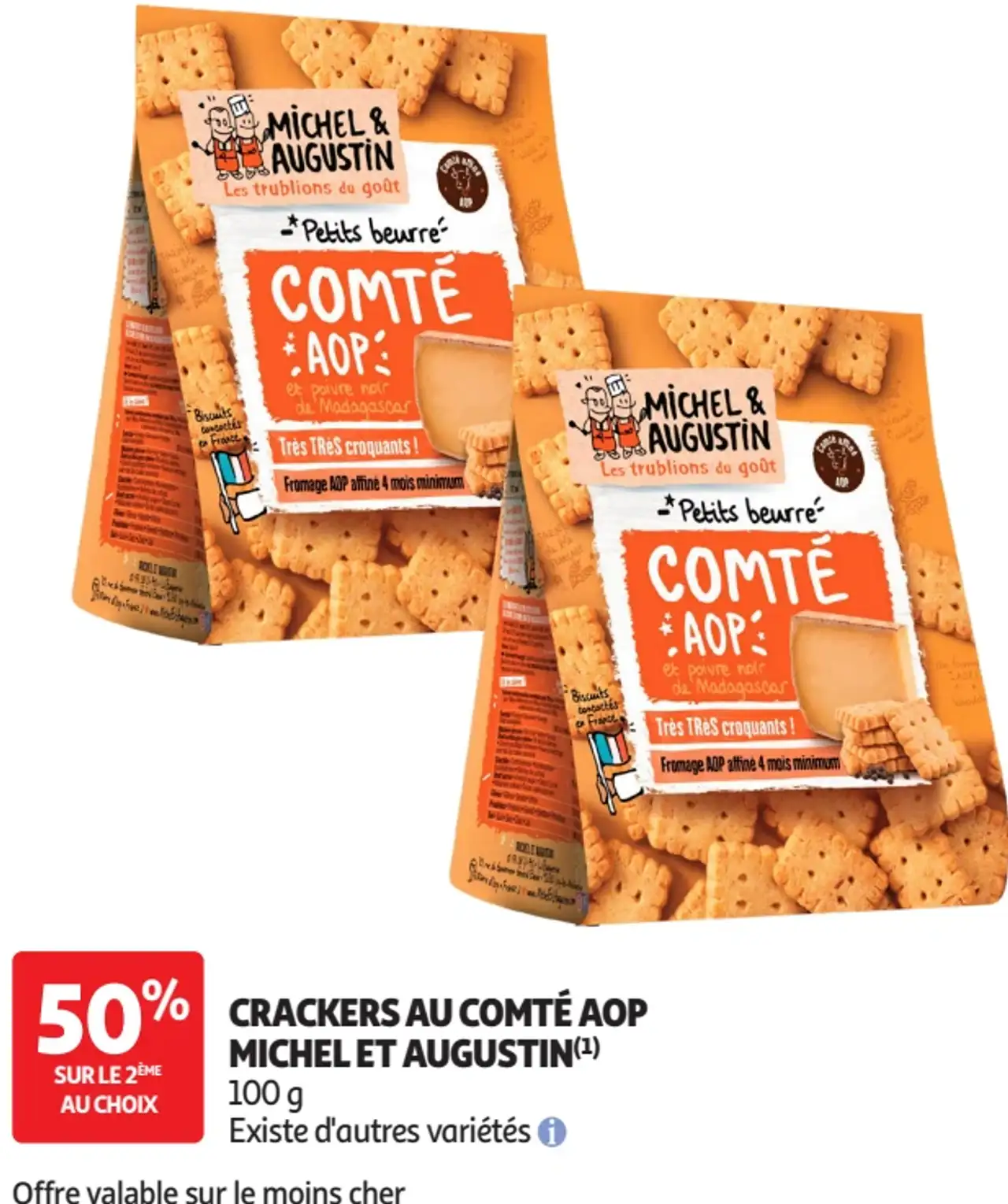 Crackers au Comté AOP Michel et Augustin