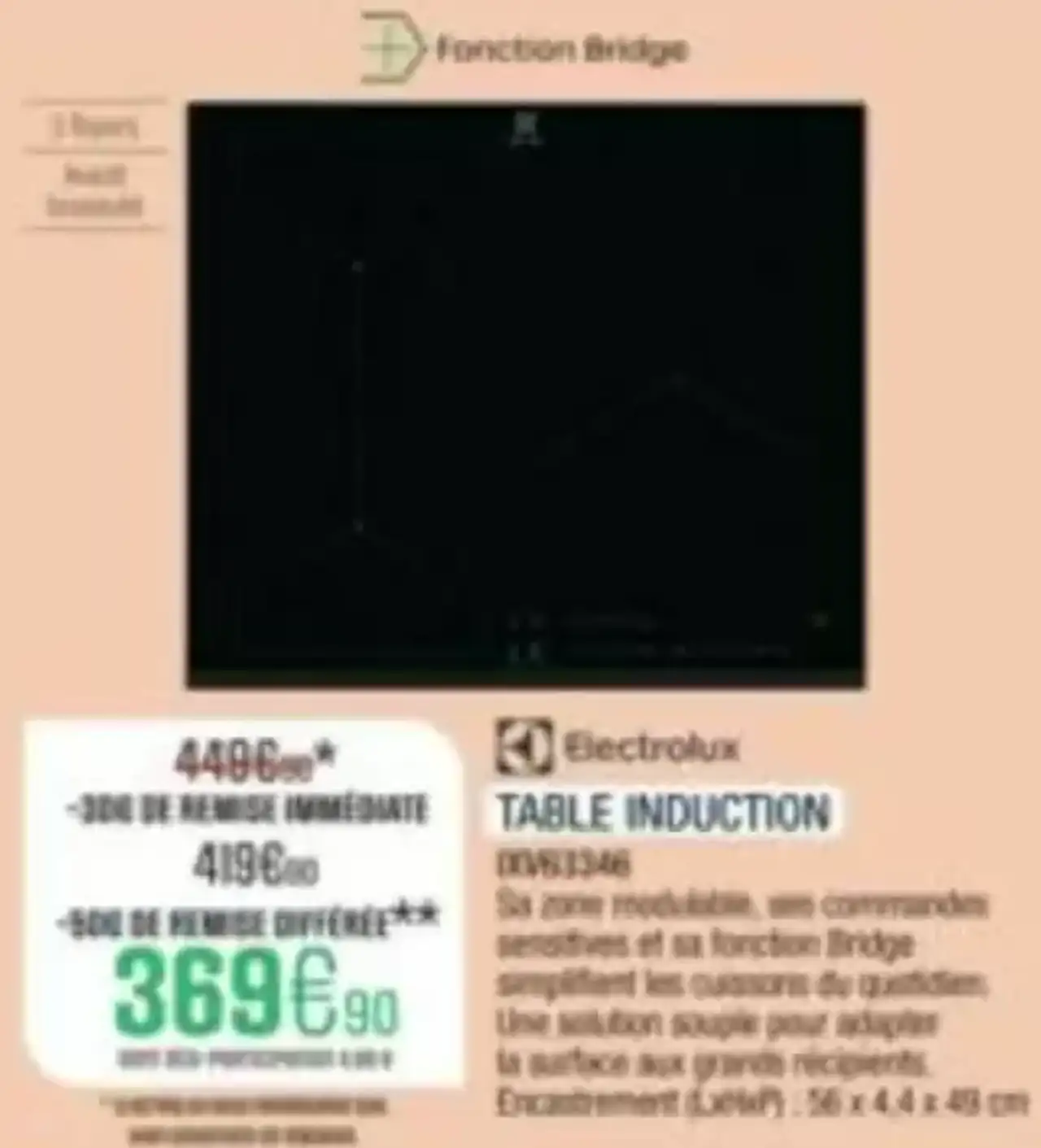 Table induction Electrolux DIV63346