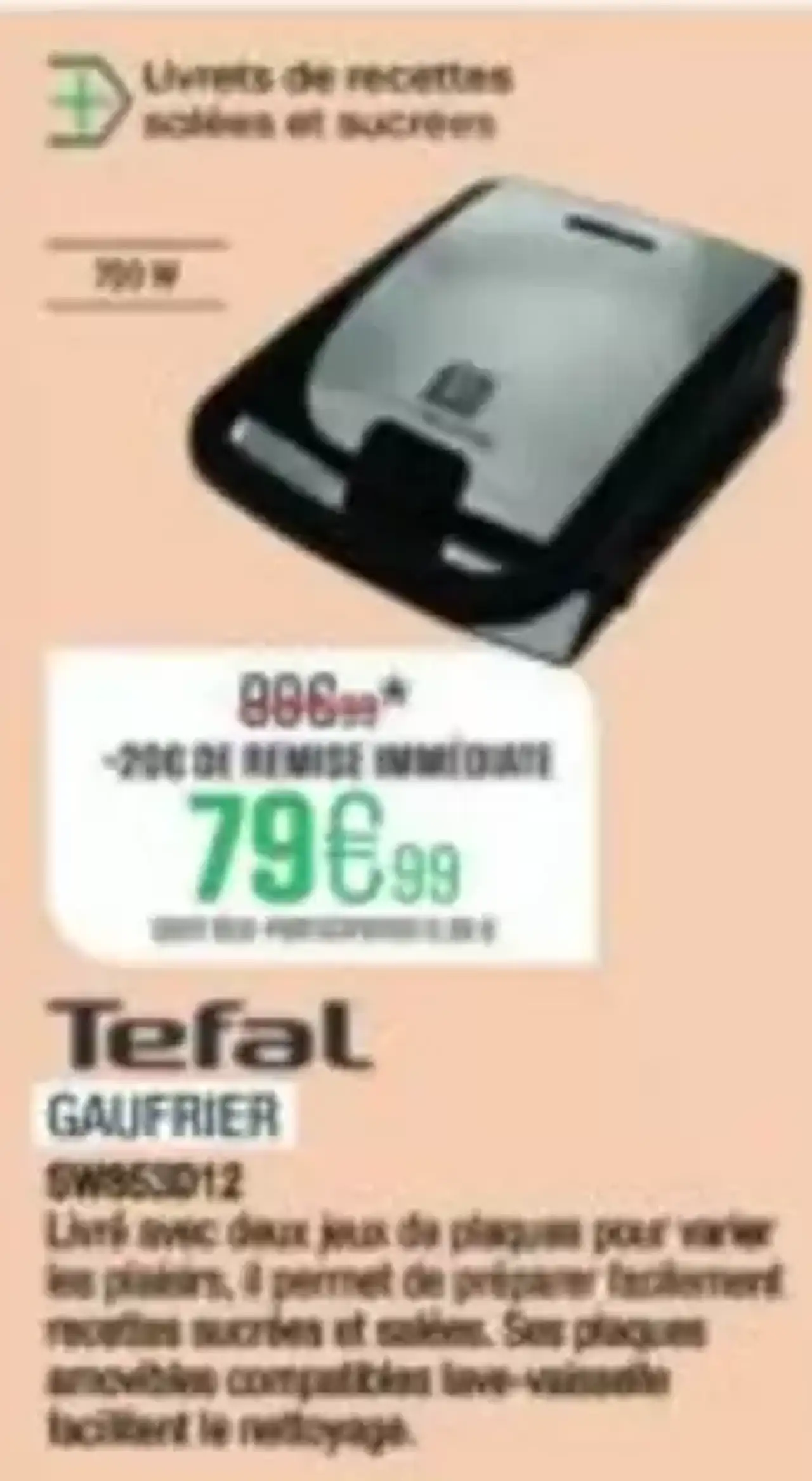 Tefal Gaufrier SW853D12