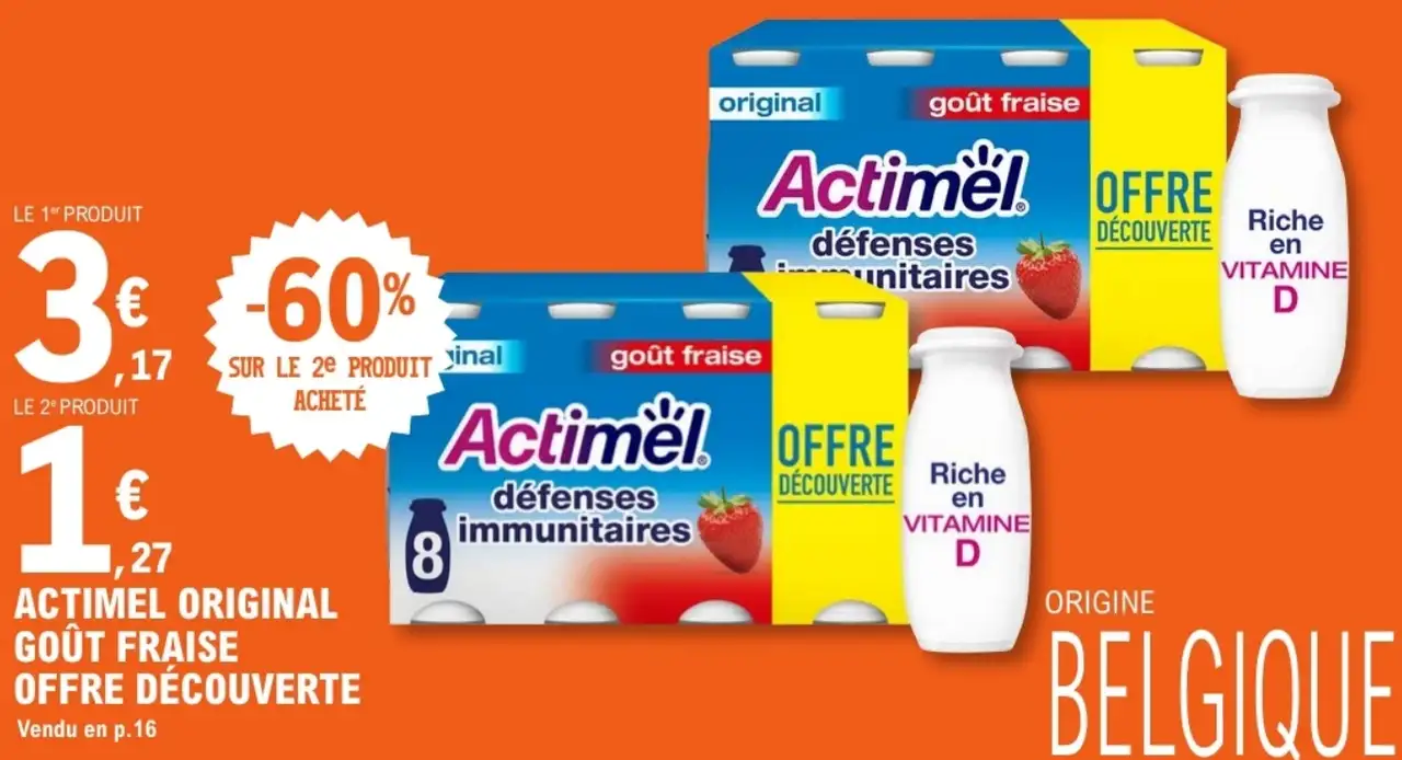 Actimel Original Goût Fraise Offre Découverte