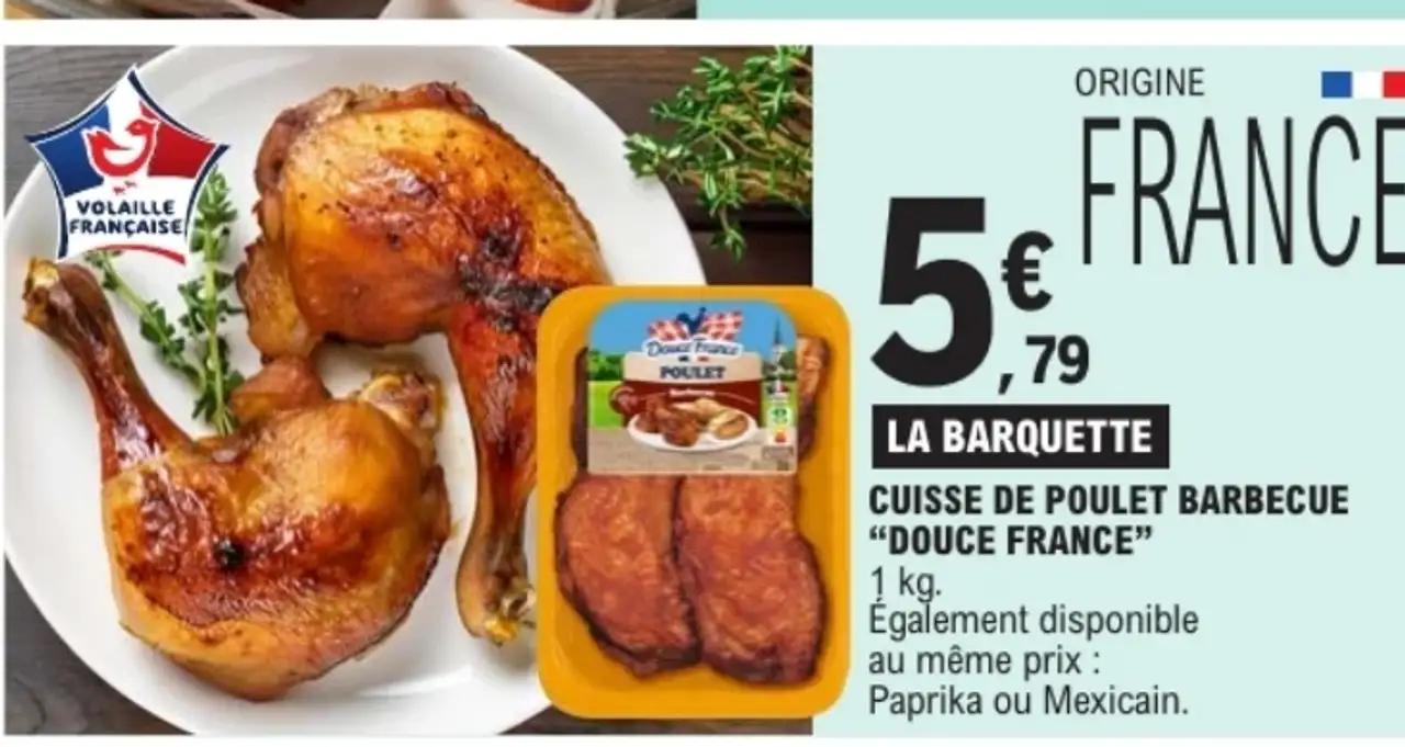 Cuisse de poulet barbecue "Douce France"