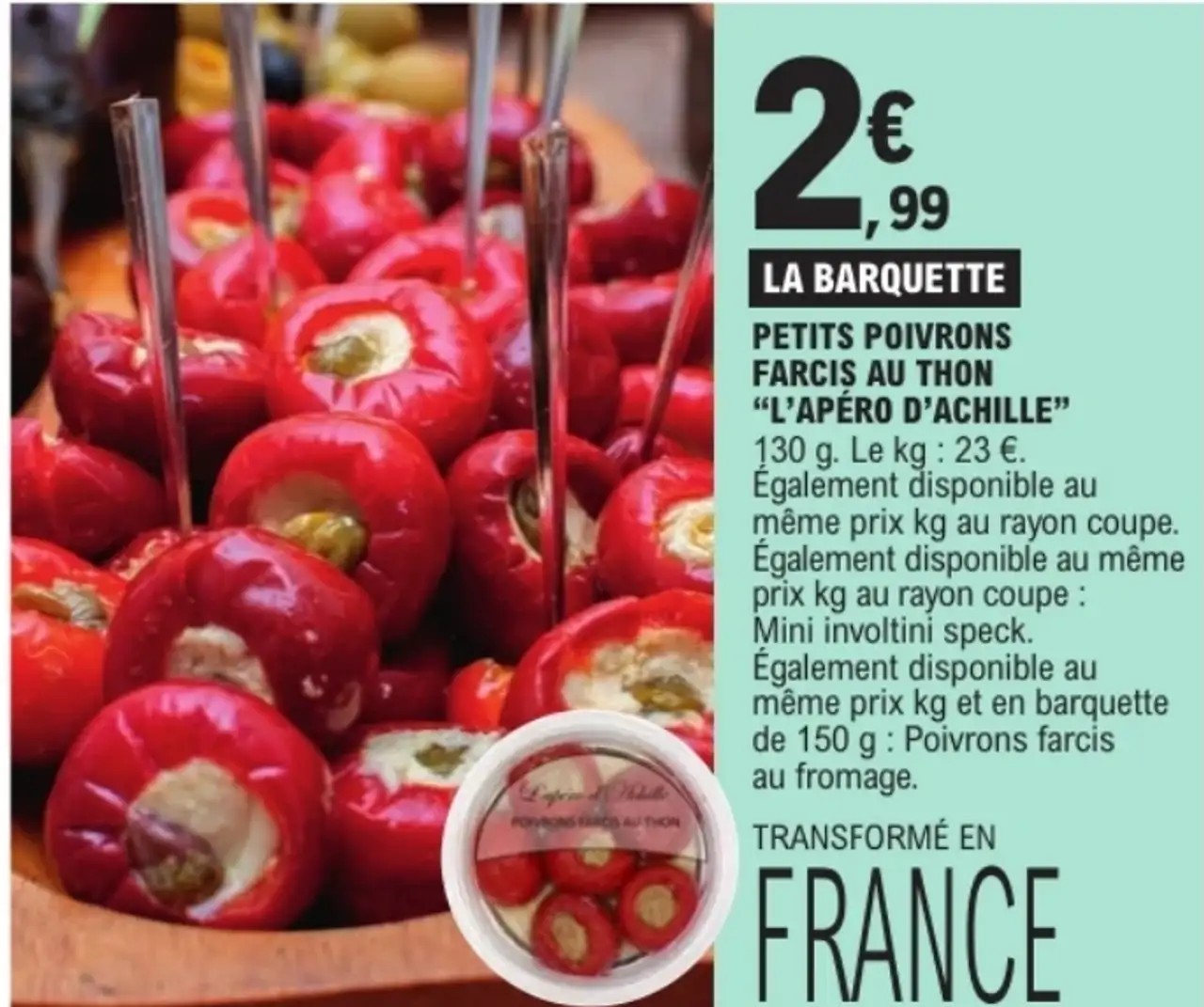 Petits poivrons farcis au thon L'Apéro d'Achille