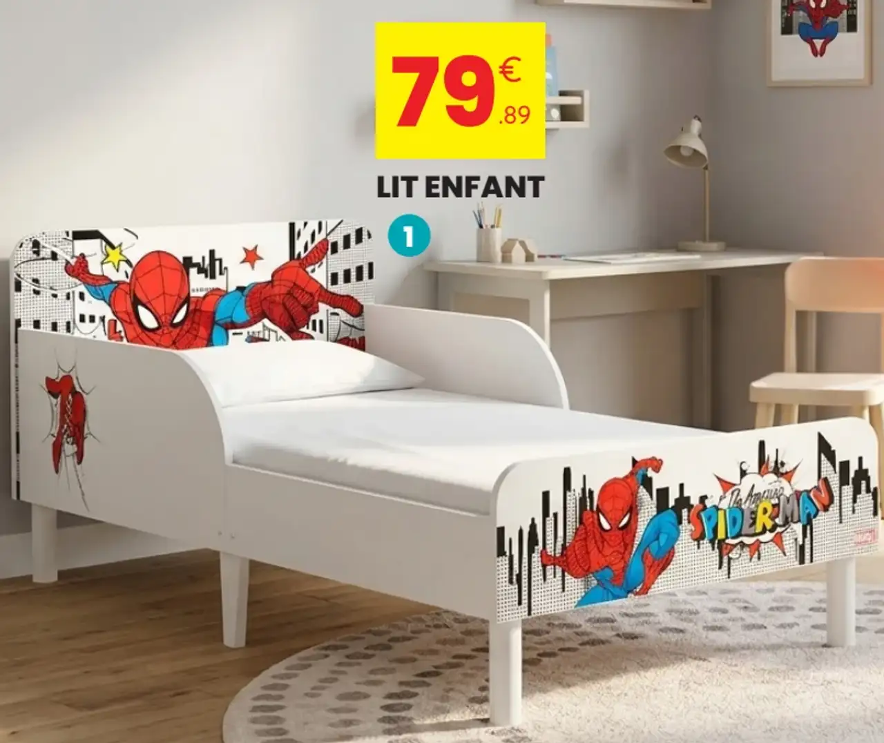 Lit enfant Marvel Spider-Man 143 x 60 x 75 cm