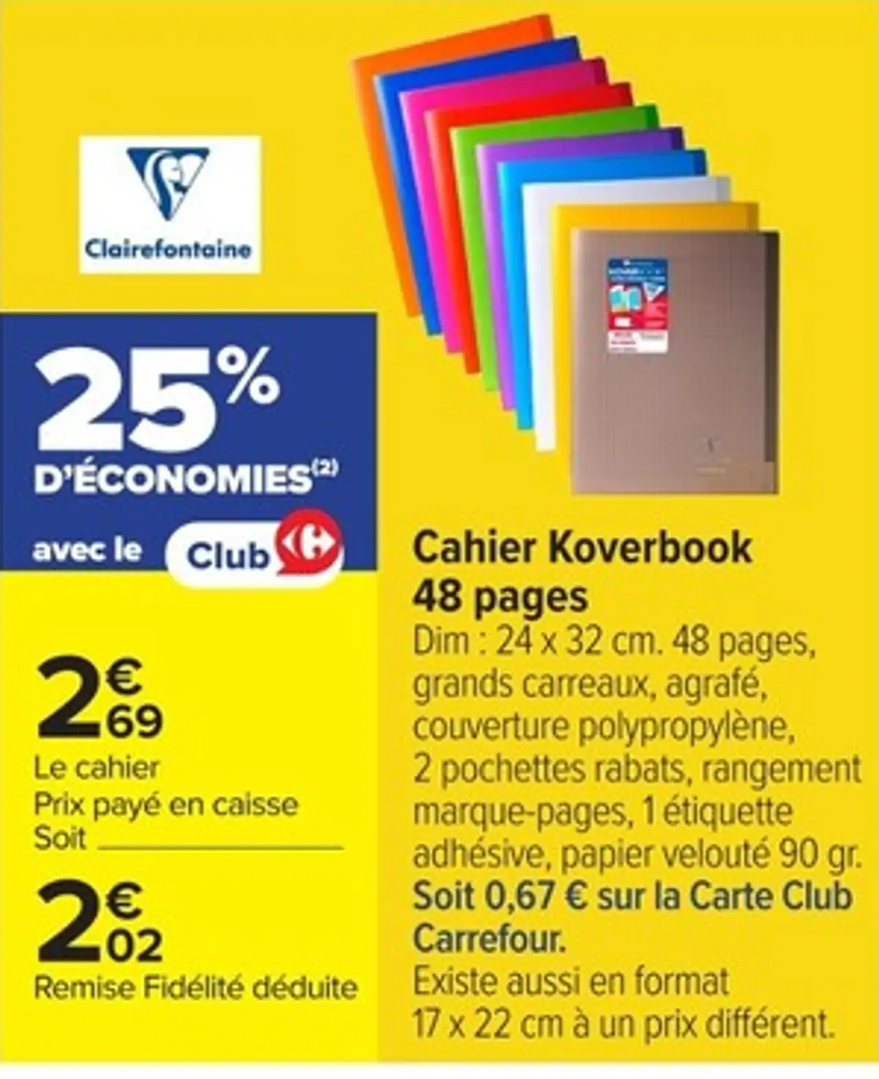 Cahier Koverbook 48 pages Clairefontaine