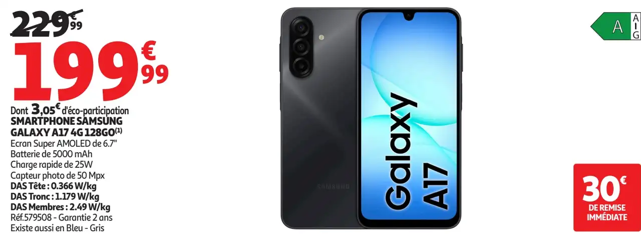 SMARTPHONE SAMSUNG GALAXY A17 4G 128GO