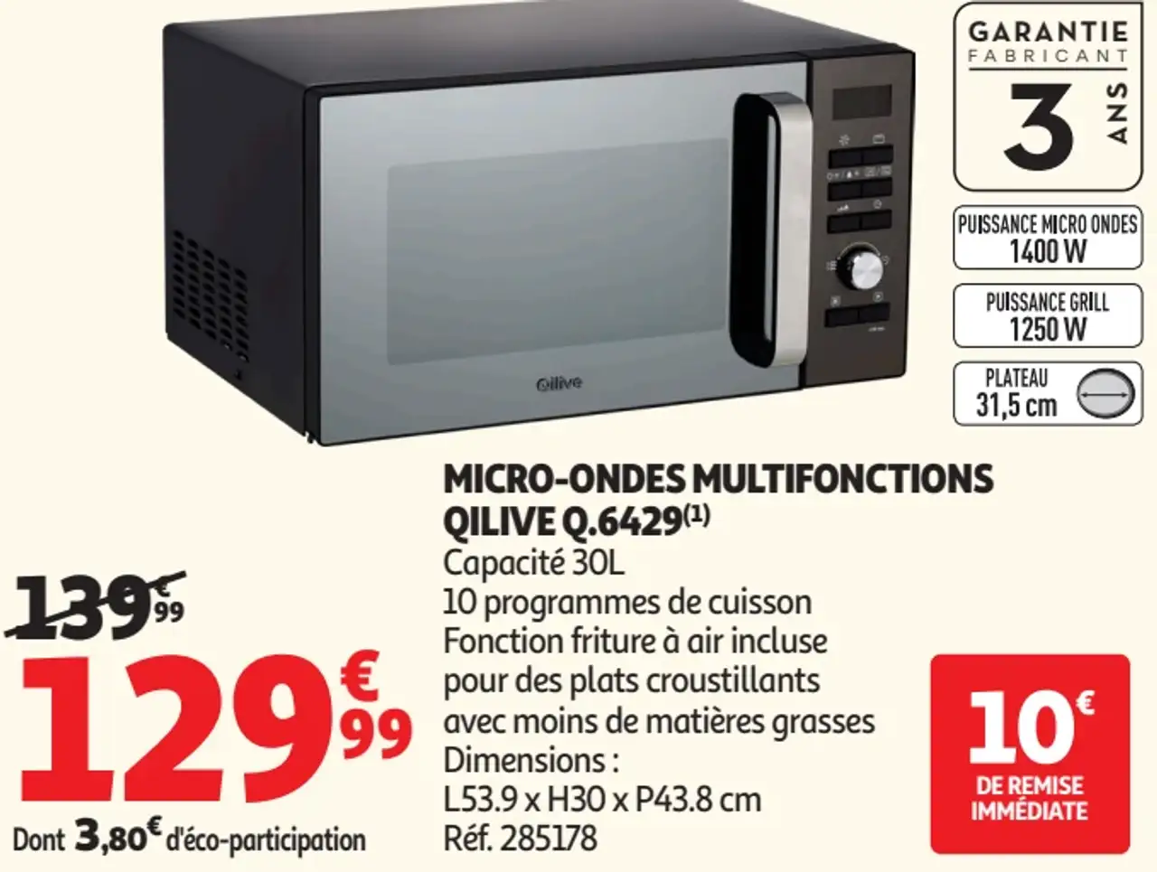 MICRO-ONDES MULTIFONCTIONS QILIVE Q.6429