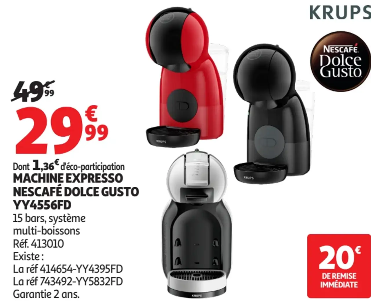 Machine Espresso Nescafé Dolce Gusto YY4556FD